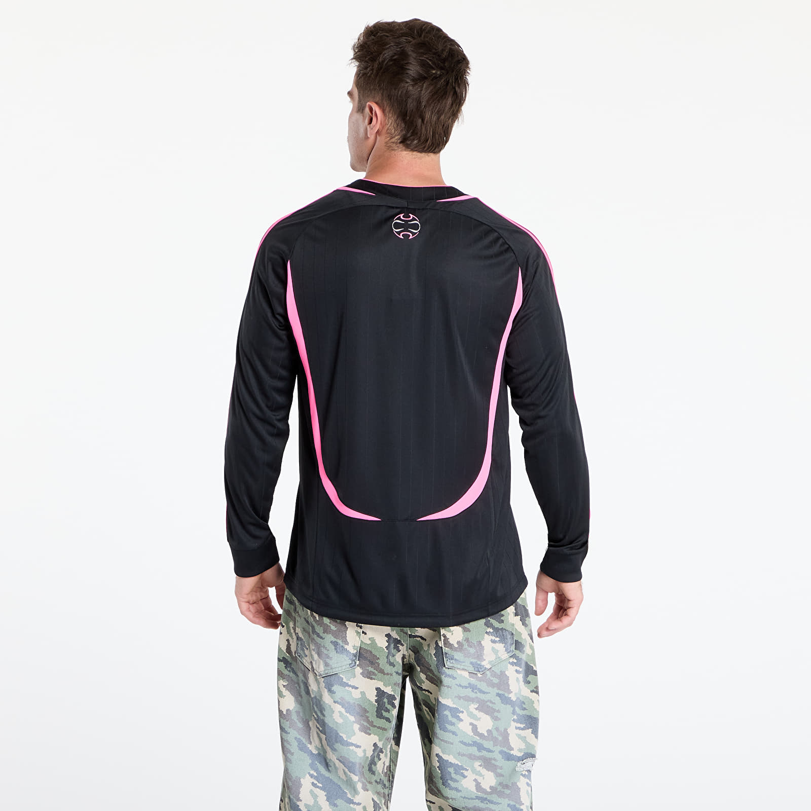 Muški dresovi adidas Teamgeist Longlseeve Jersey Black/ Lucid Pink