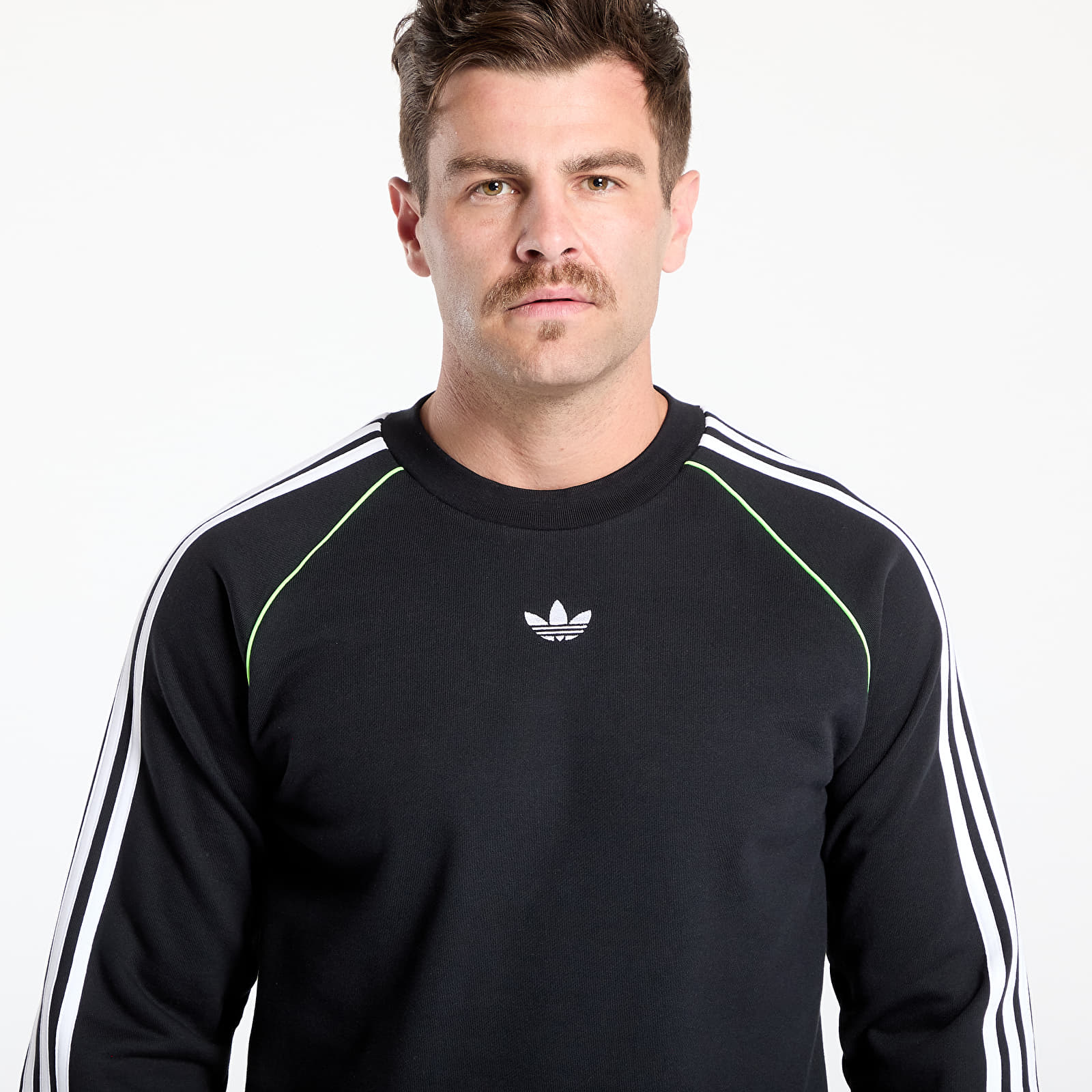 Muške majice adidas Piping Crewneck Black/ White
