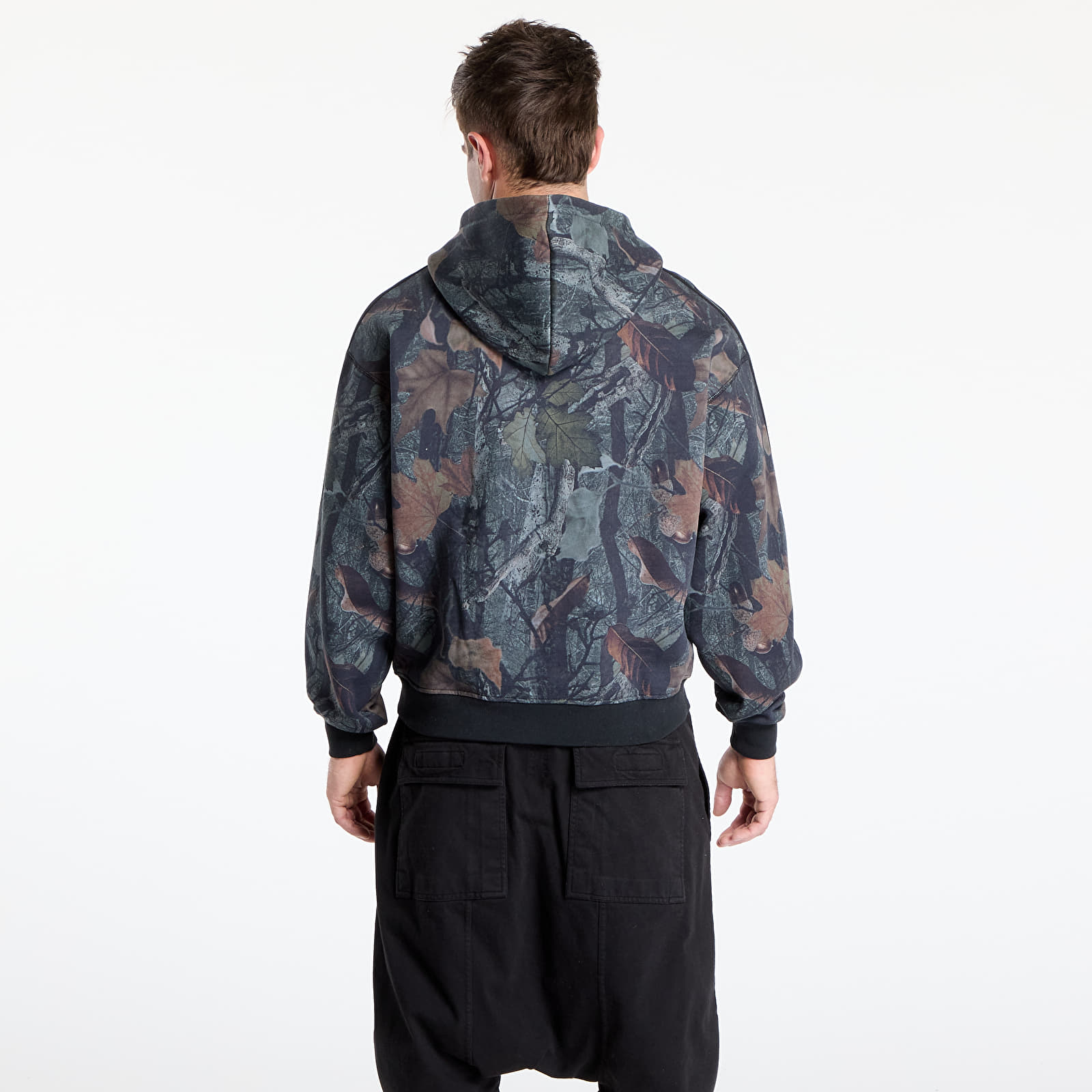 Muške majice adidas Camo Hooded Full-Zip Black