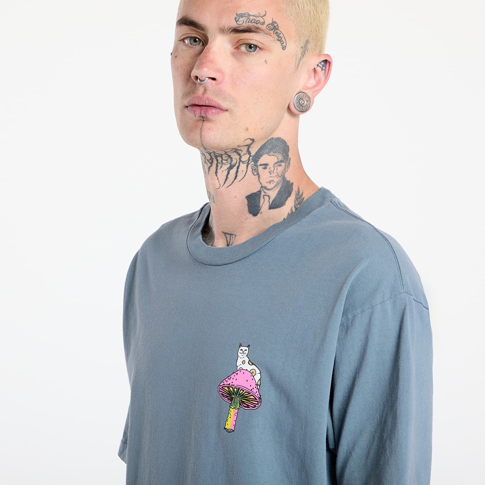 Muške majice RIPNDIP Psychedelic Tee Light Charcoal