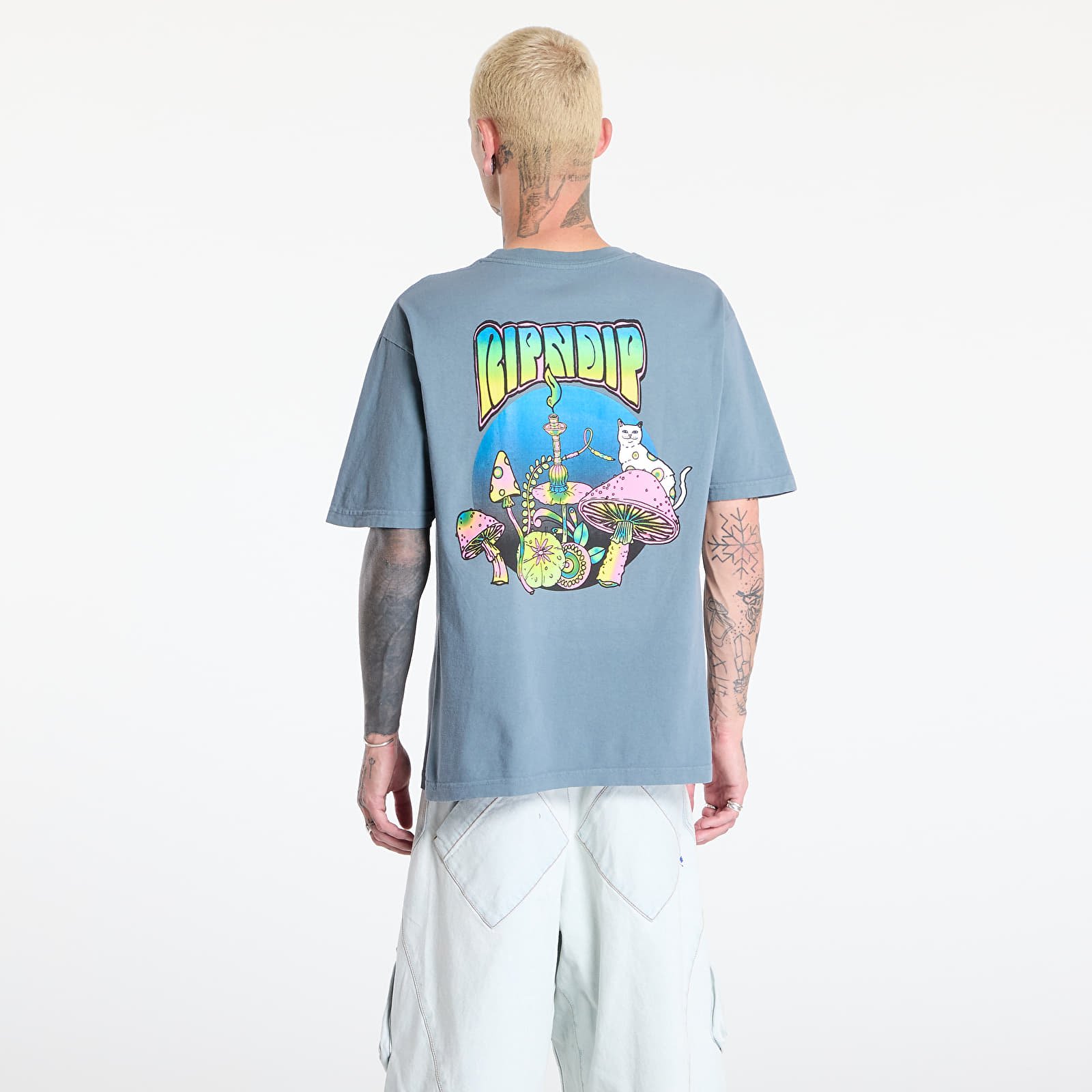 Muške majice RIPNDIP Psychedelic Tee Light Charcoal