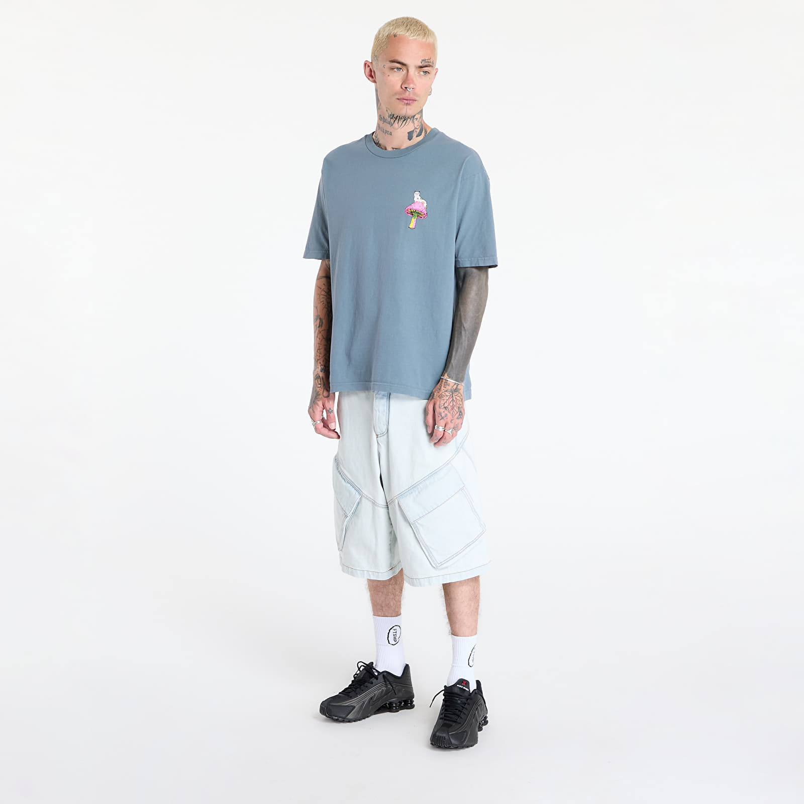 Muške majice RIPNDIP Psychedelic Tee Light Charcoal