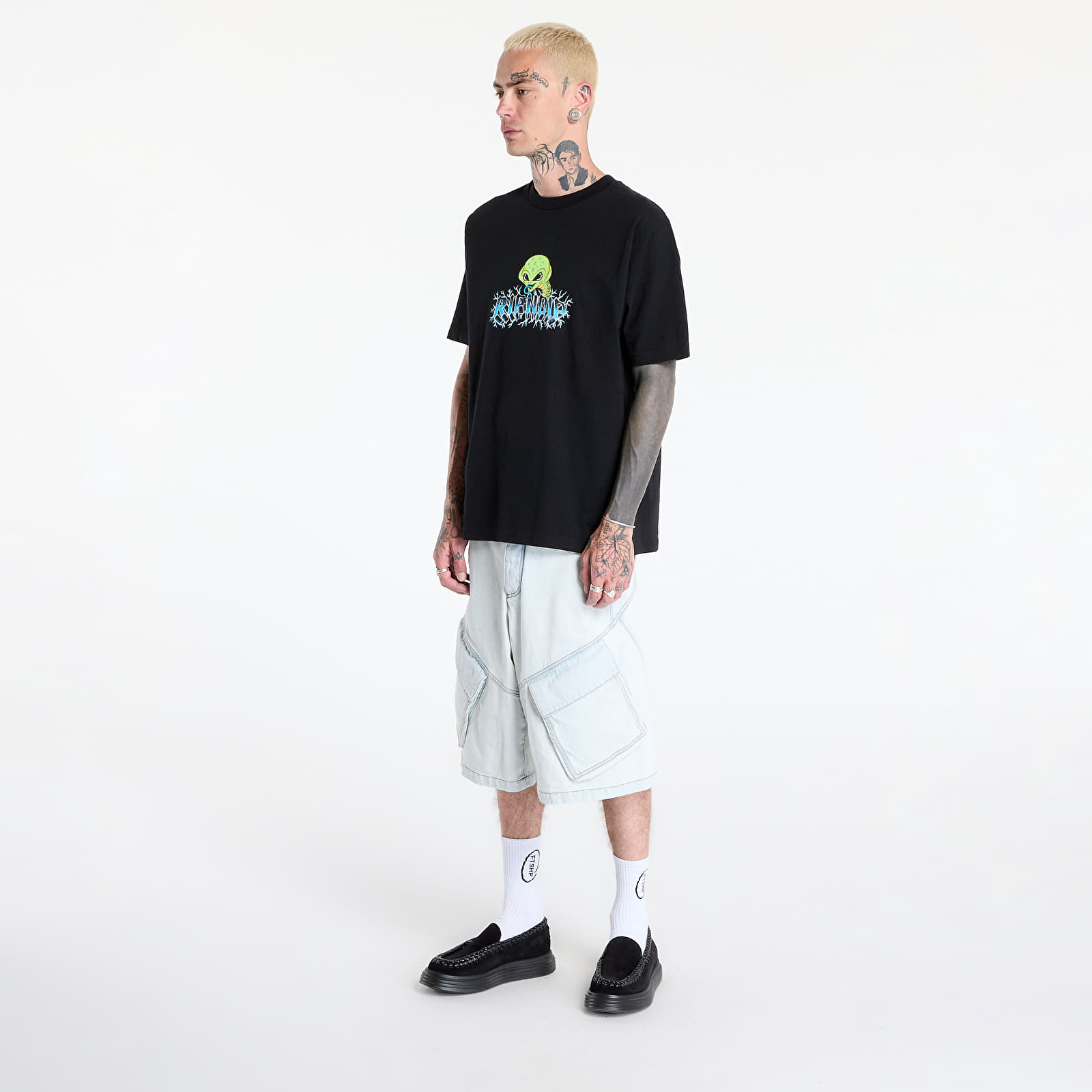 Muške majice RIPNDIP Skull And Bones Tee Black