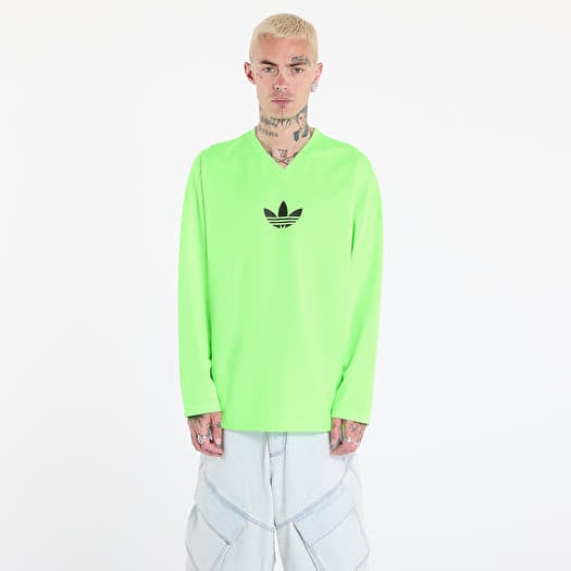 Majica adidas Adicolor Mesh Long Sleeve Tee Signal Green/ Black