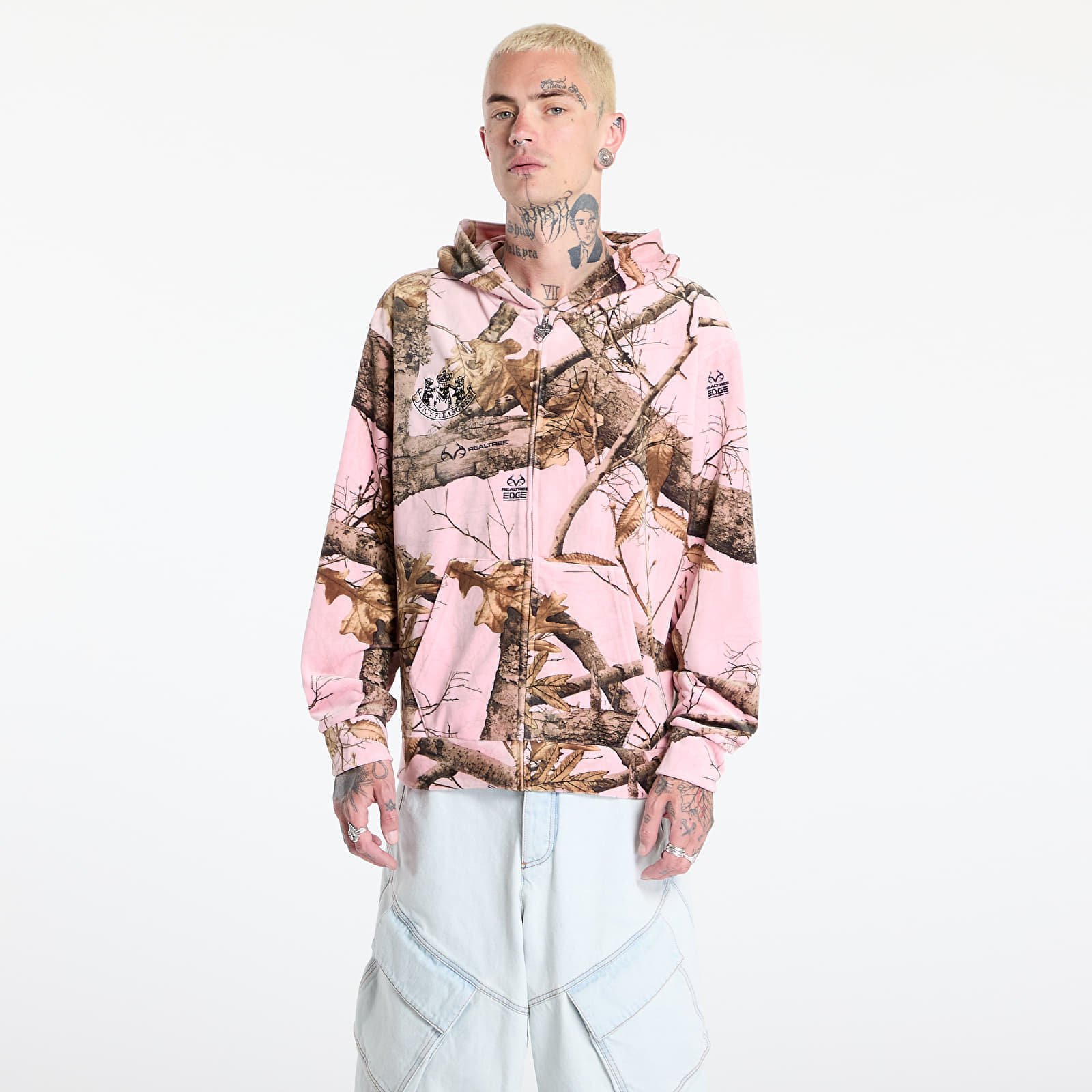 Pulóver PLEASURES Realtree Velour Hoodie Pink Edge M akciós termékkép 1