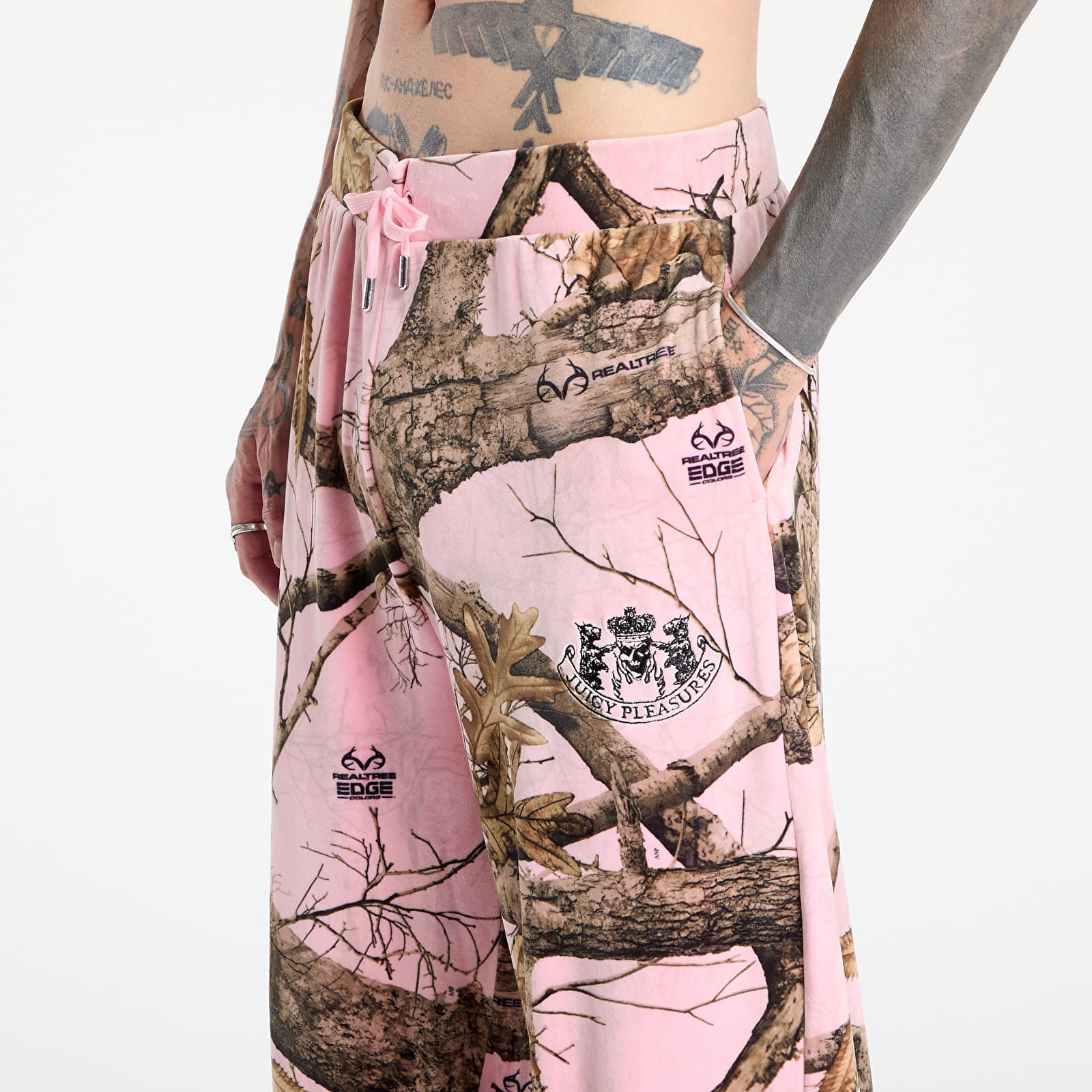 Παντελόνια PLEASURES Realtree Velour Track Pants Pink Edge M