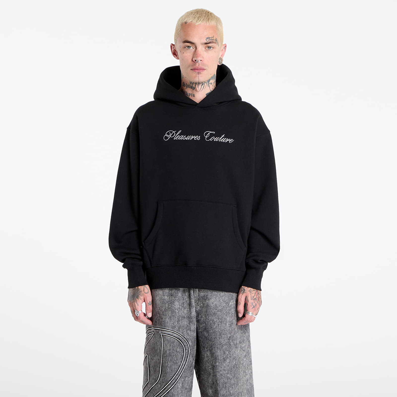 Pulóver PLEASURES Bliss Hoodie Black L akciós termékkép 1