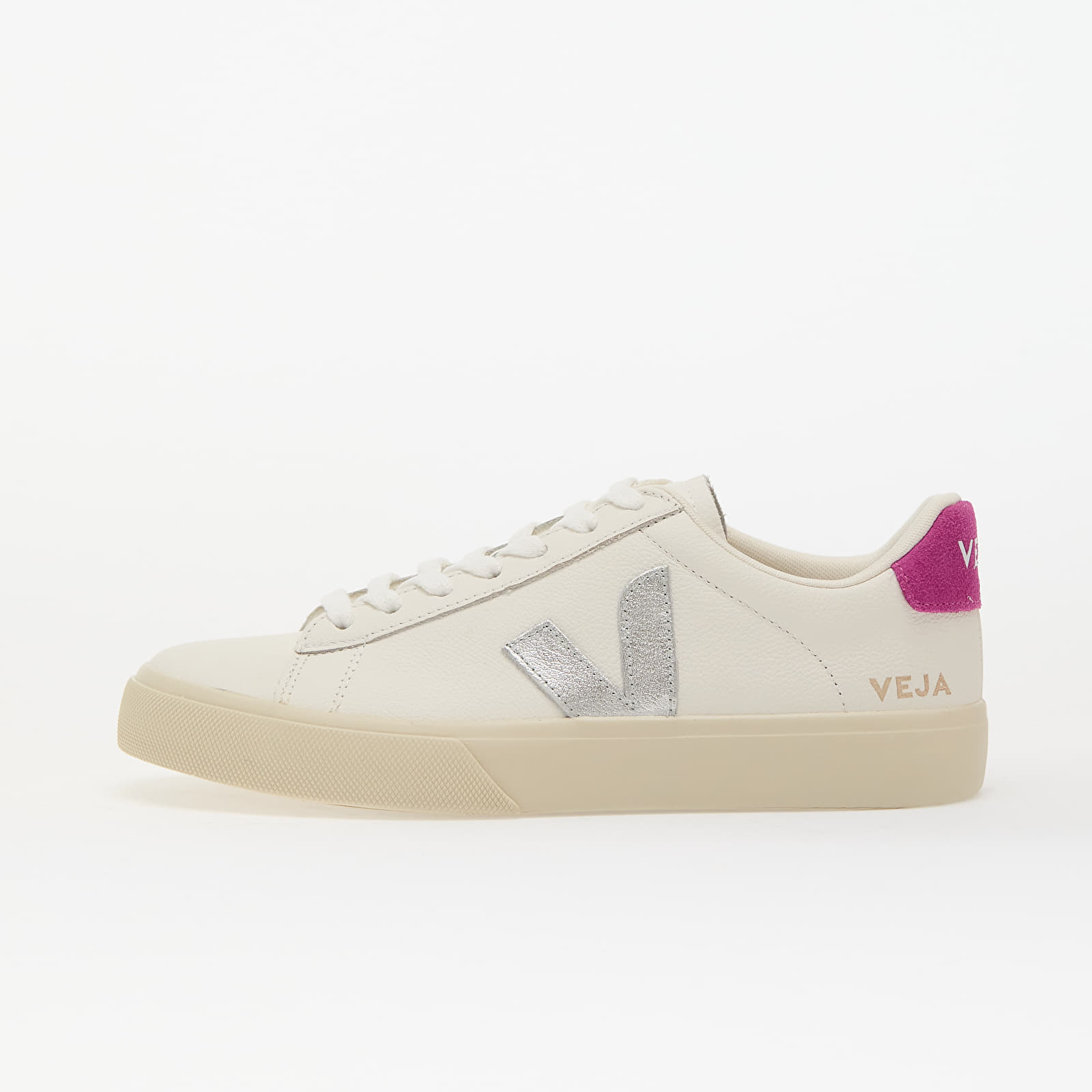 Sneakers und Schuhe für Frauen Veja W Campo Leather Whi_Silver_Ultraviolet