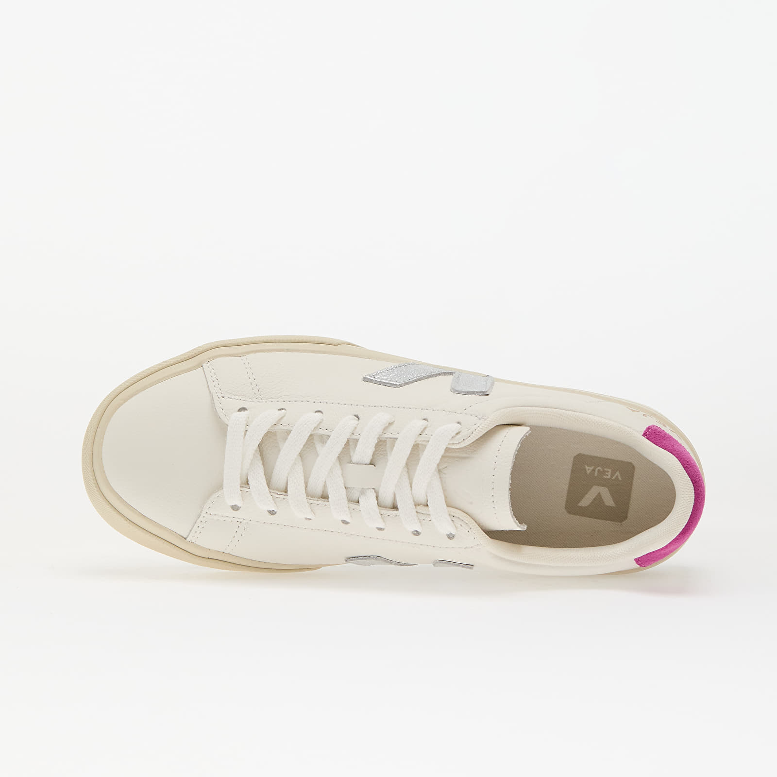 Sneakers und Schuhe für Frauen Veja W Campo Leather Whi_Silver_Ultraviolet