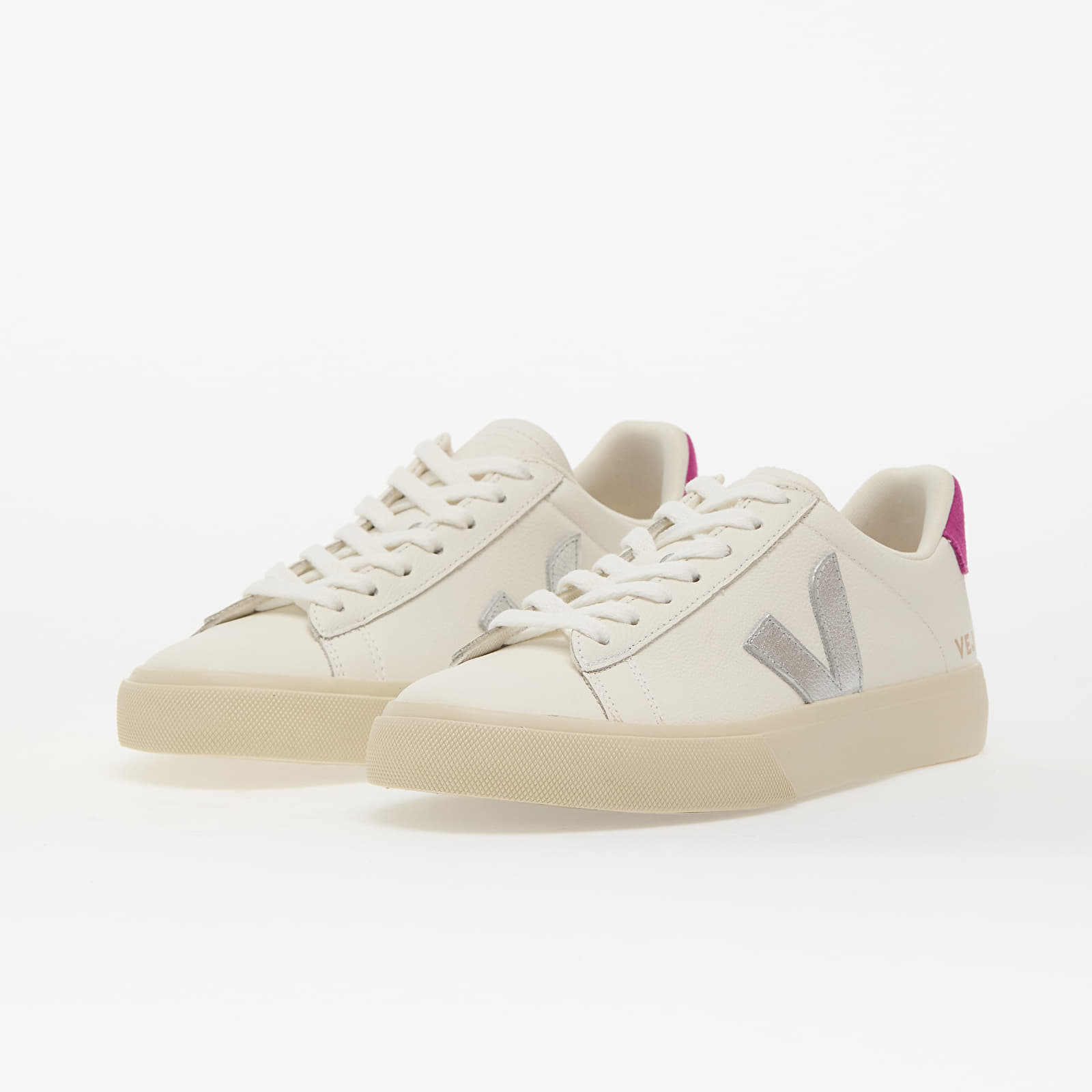 Sneakers und Schuhe für Frauen Veja W Campo Leather Whi_Silver_Ultraviolet