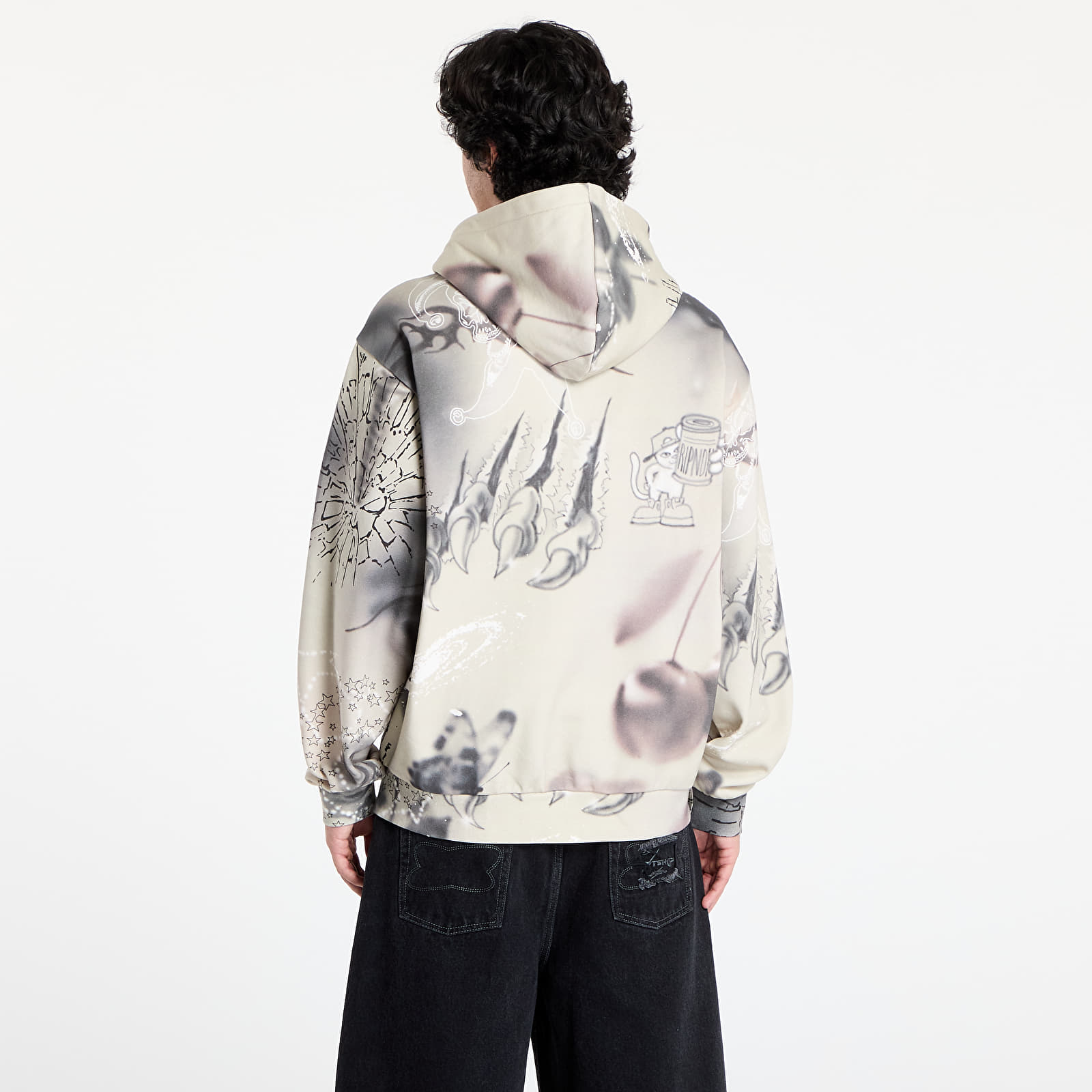 Muške majice RIPNDIP Stargazing Zip Up Hoodie Off White