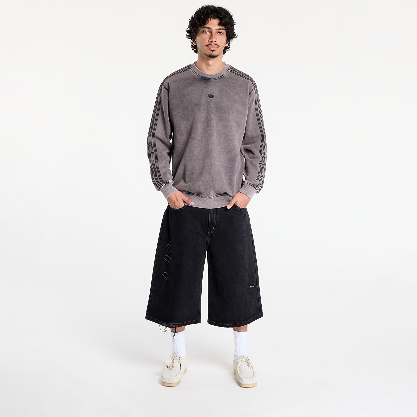 Vīriešu džemperi adidas Premium Essentials Retro Washed Crew Black