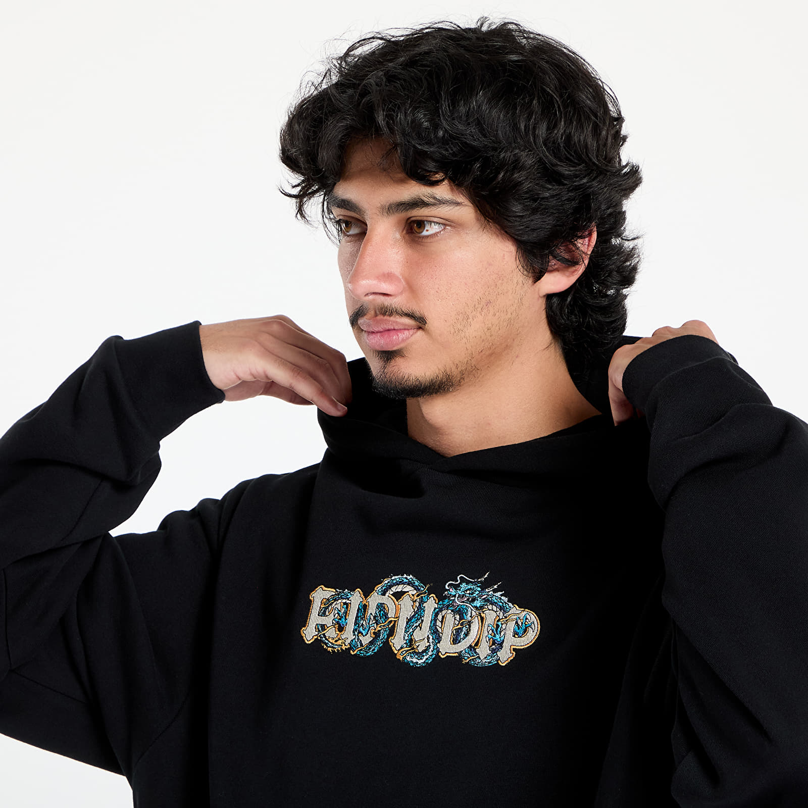 Muške majice RIPNDIP Shen Nerm Hoodie Black Vintage Wash