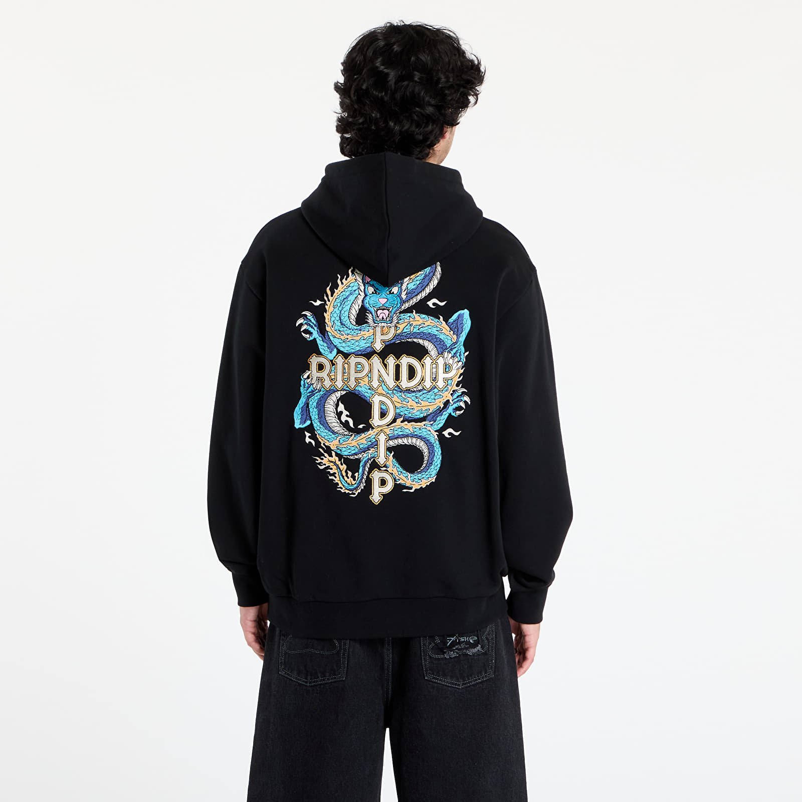 Muške majice RIPNDIP Shen Nerm Hoodie Black Vintage Wash