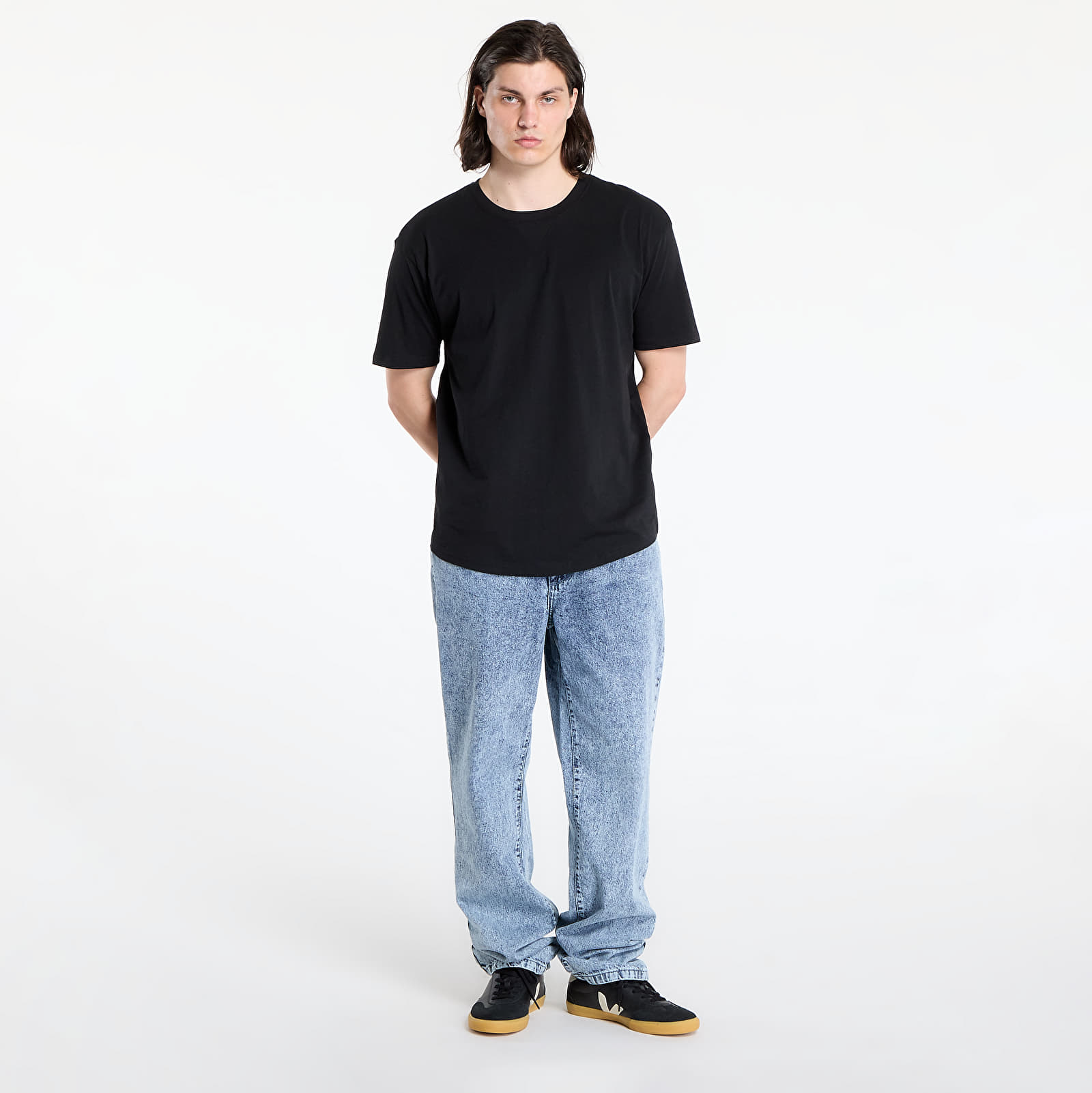 T-Shirts Urban Classics Organic Cotton Curved Oversized Tee 2-Pack Black