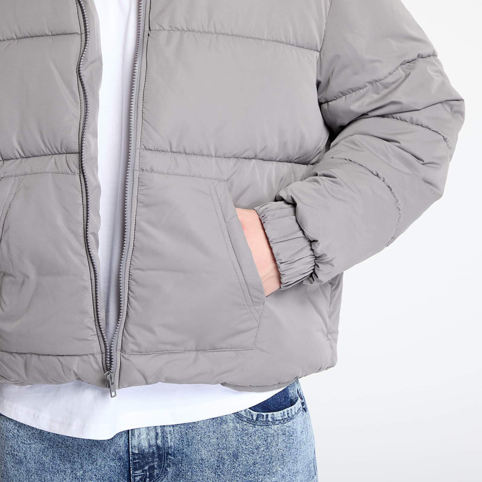 Jacken Urban Classics Cropped Puffer Jacket Grey