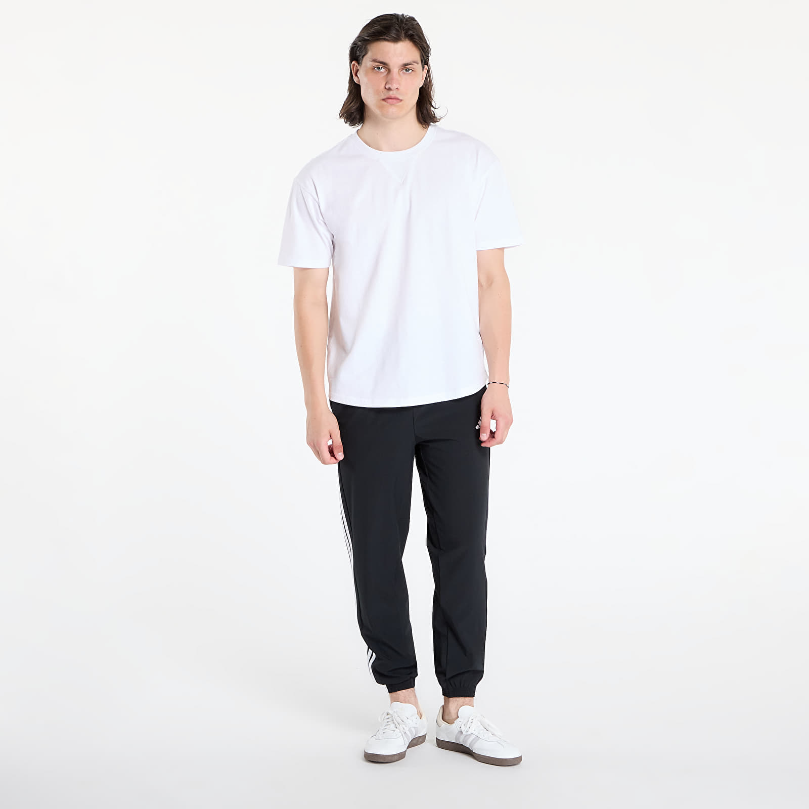Hosen adidas Train Essentials 3-Stripes Woven Joggers Black/ White