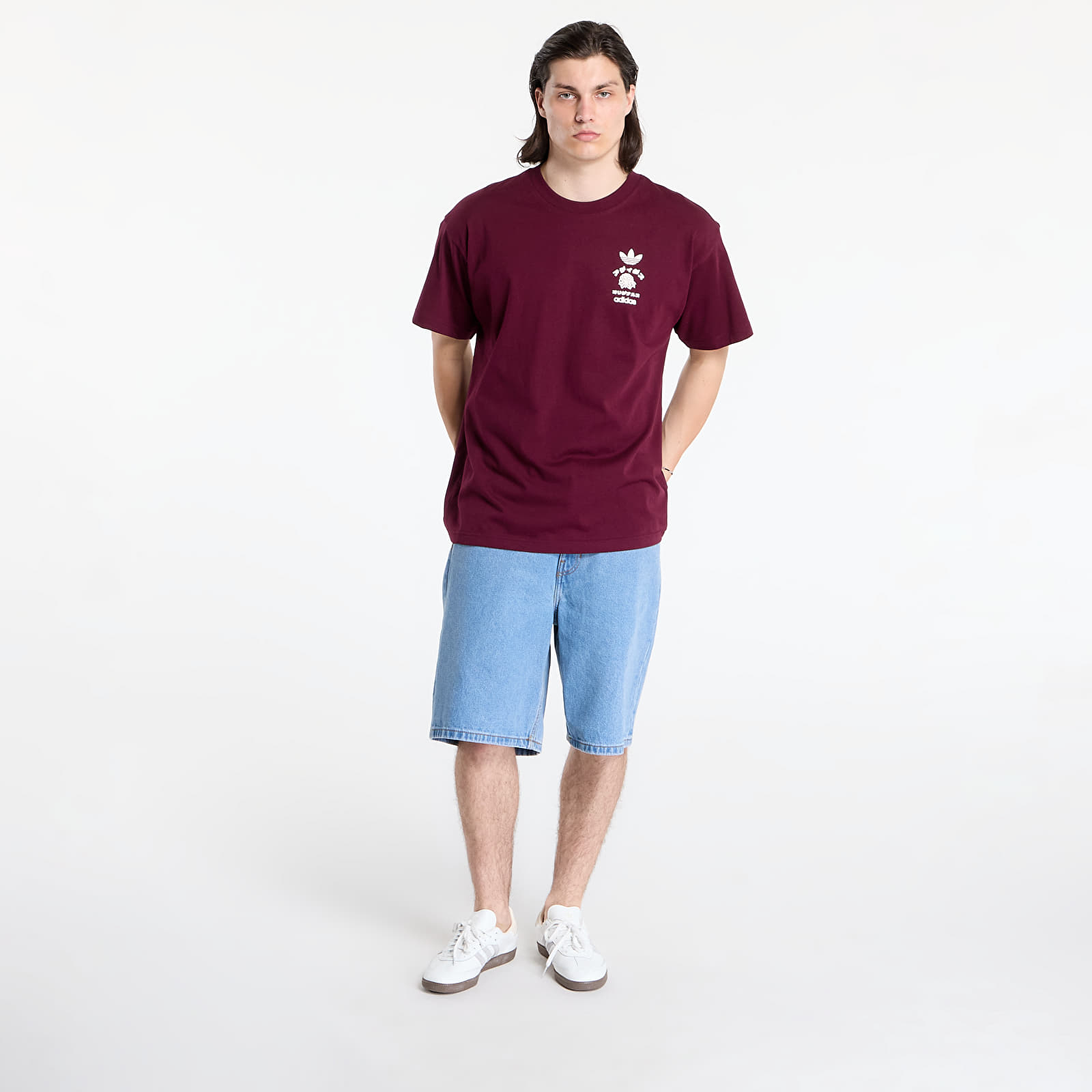 majice kratkih rukava adidas Japan Florals T Maroon