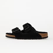 Birkenstock Arizona Shearling Suede Leather/ Fur Black