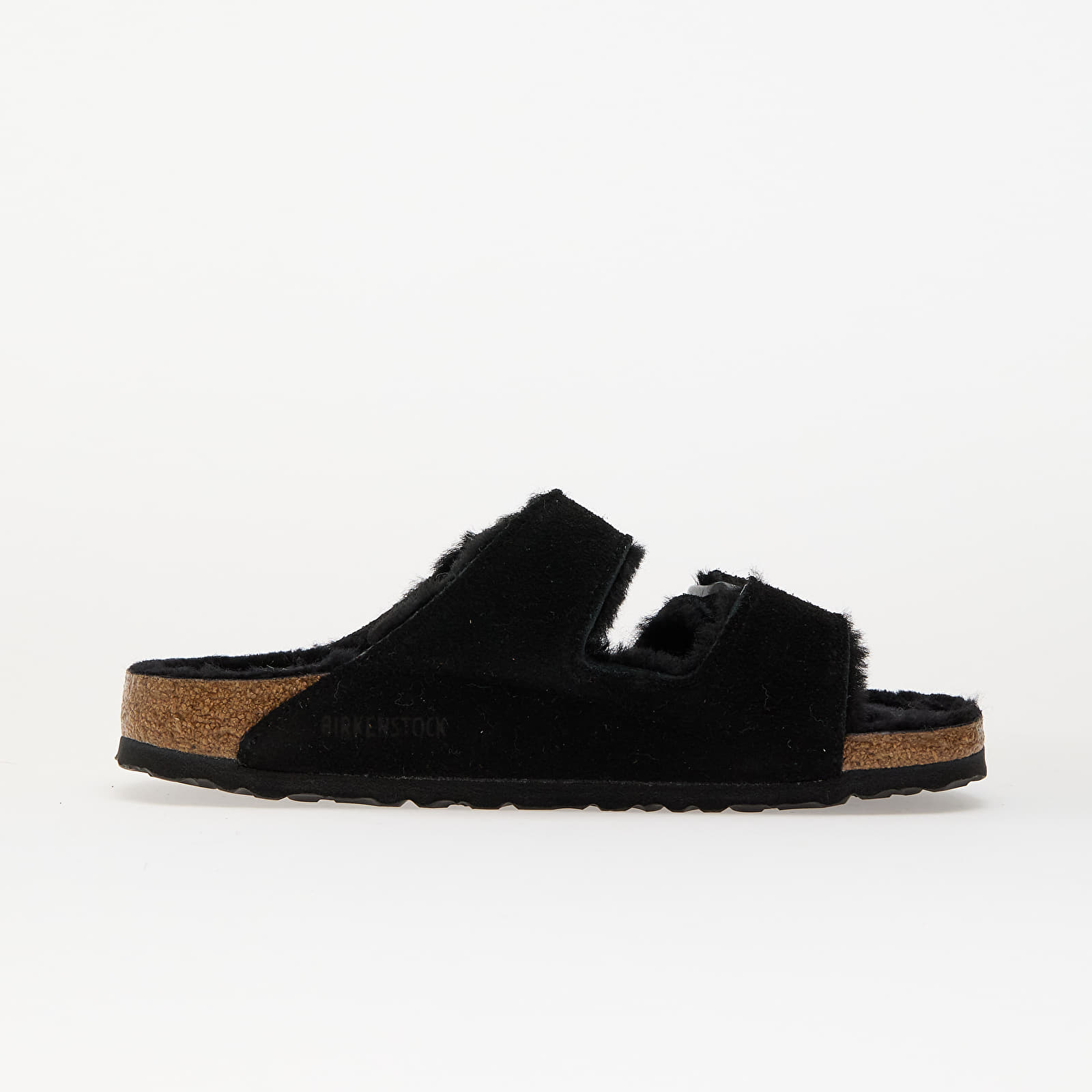 Дамски кецове и обувки Birkenstock Arizona Shearling Suede Leather/ Fur Black