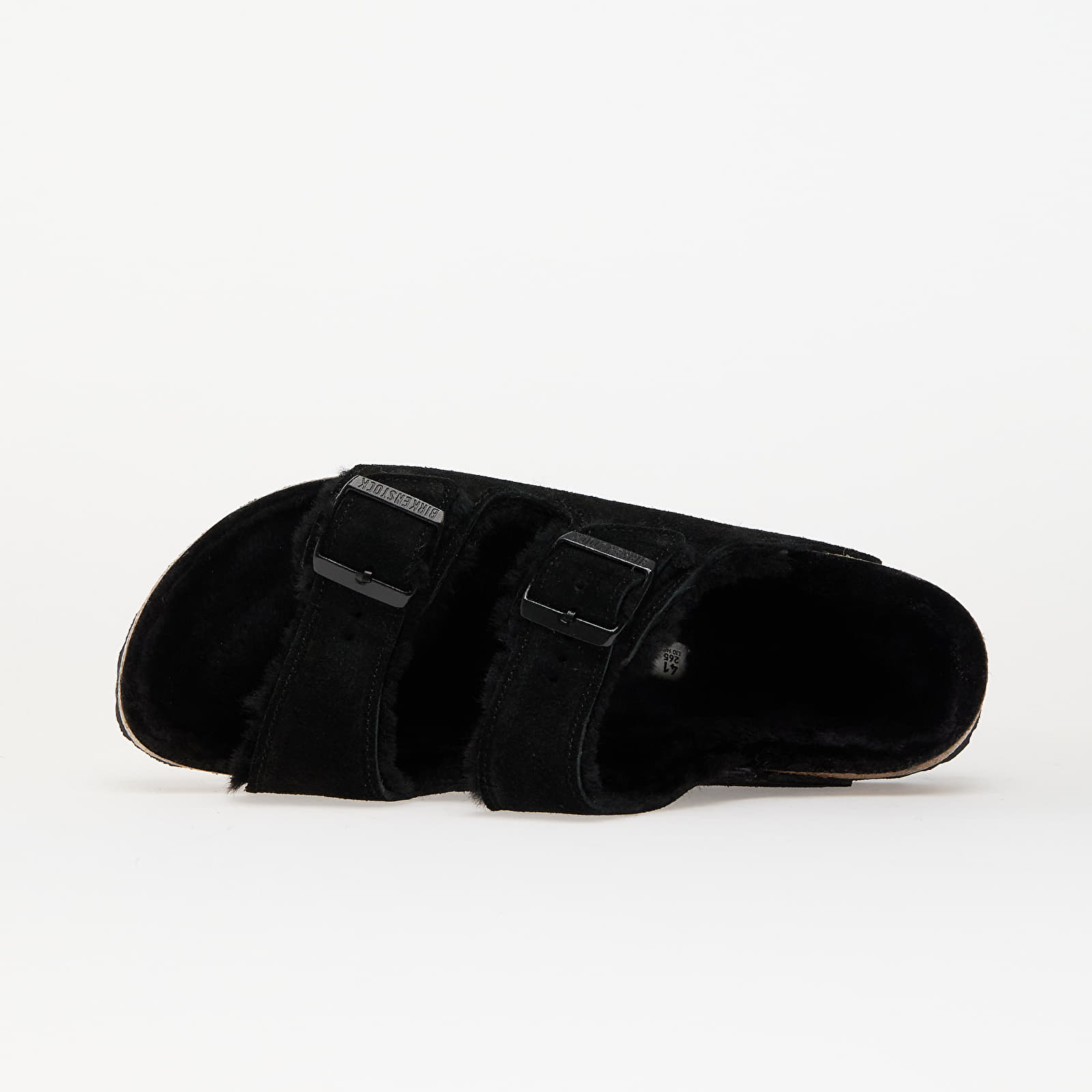 Дамски кецове и обувки Birkenstock Arizona Shearling Suede Leather/ Fur Black