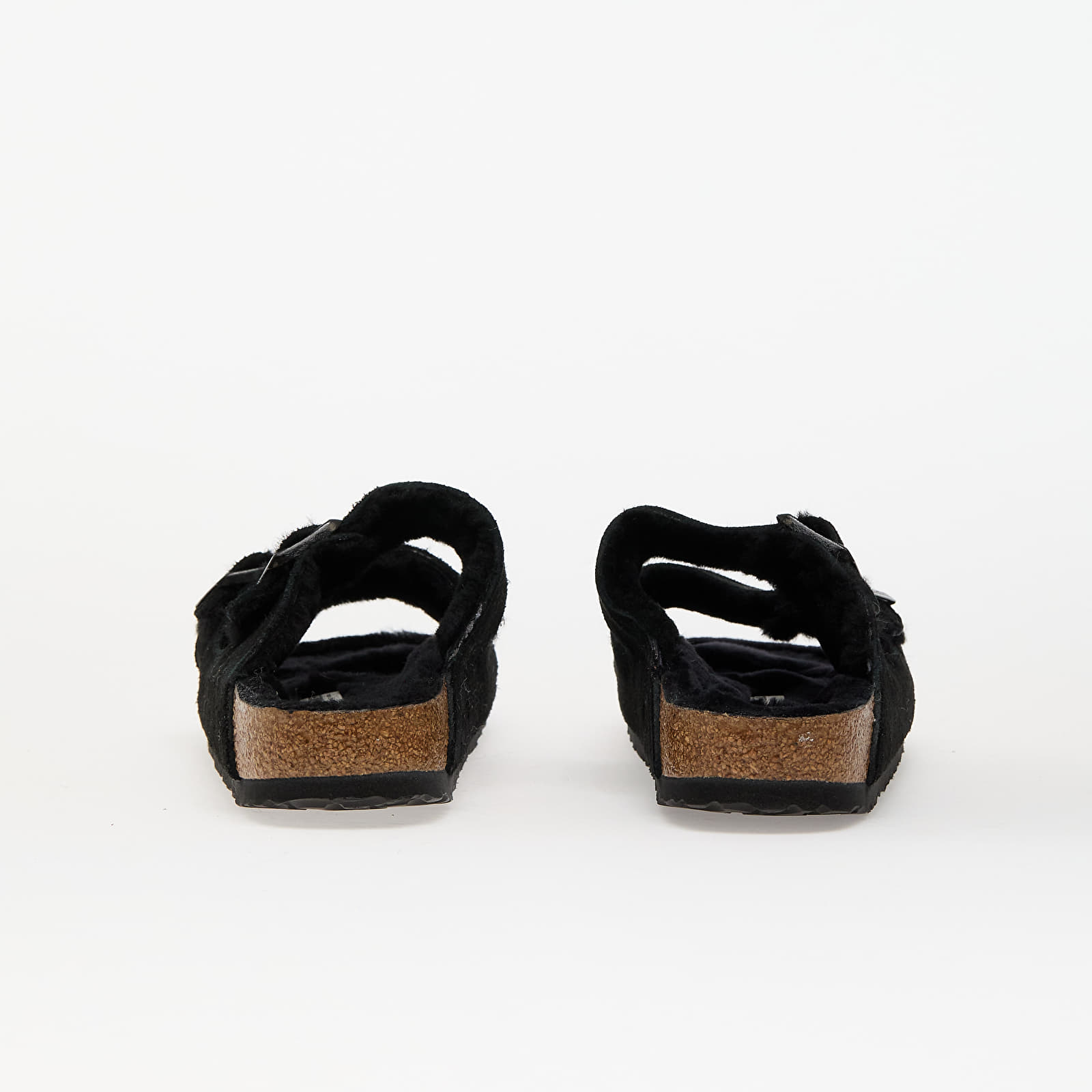 Дамски кецове и обувки Birkenstock Arizona Shearling Suede Leather/ Fur Black