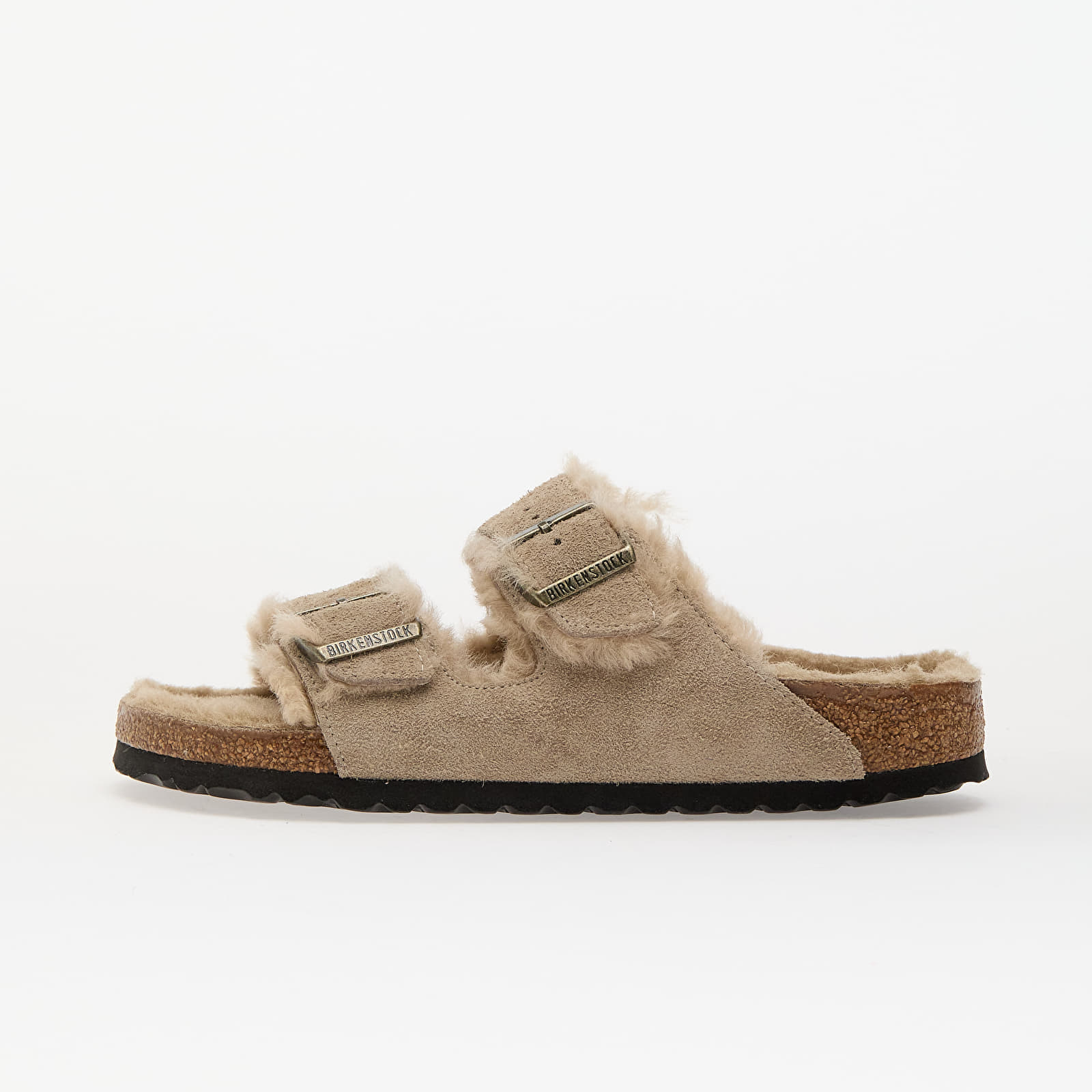 Sneakers Birkenstock Arizona Shearling Suede Leather/ Fur Taupe EUR 37