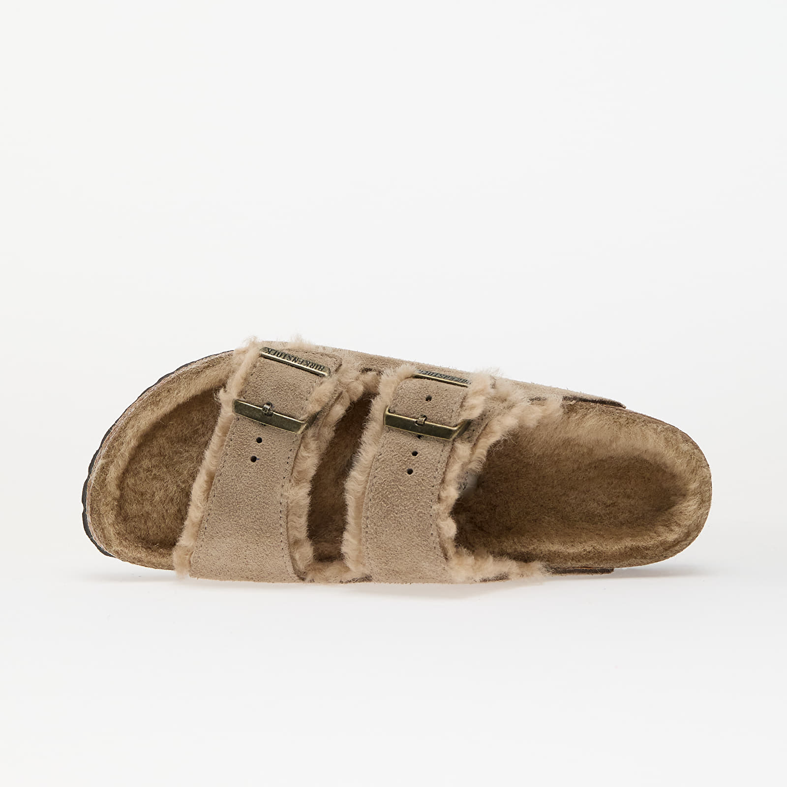 Sneakers und Schuhe für Frauen Birkenstock Arizona Shearling Suede Leather/ Fur Taupe