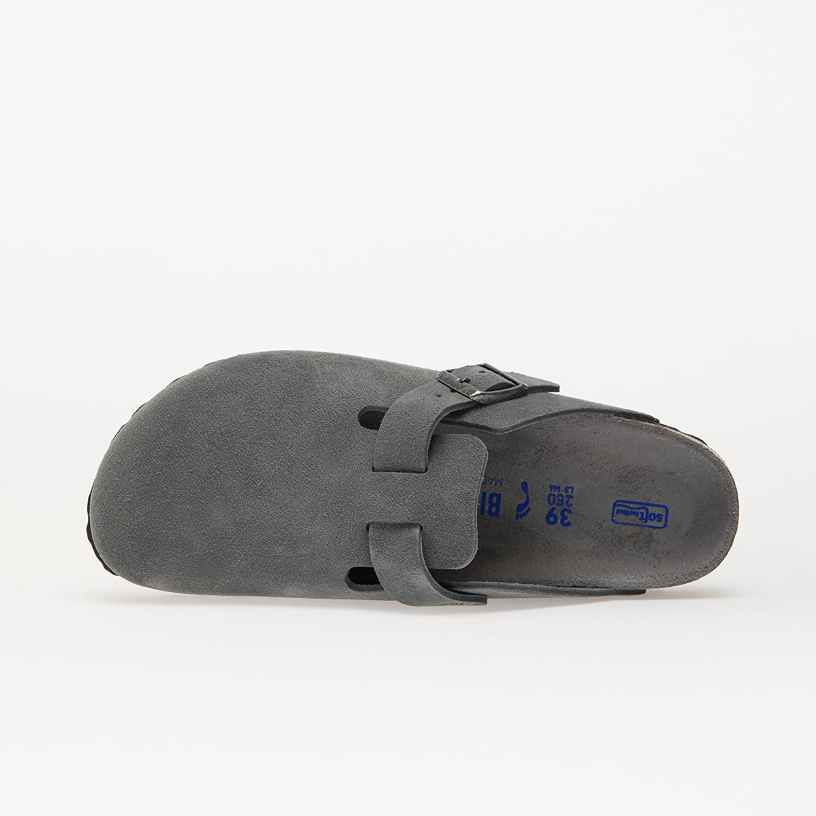 Naisten lenkkarit ja kengät Birkenstock Boston Soft Footbed Suede Leather Basalt Gray Tonal Fb