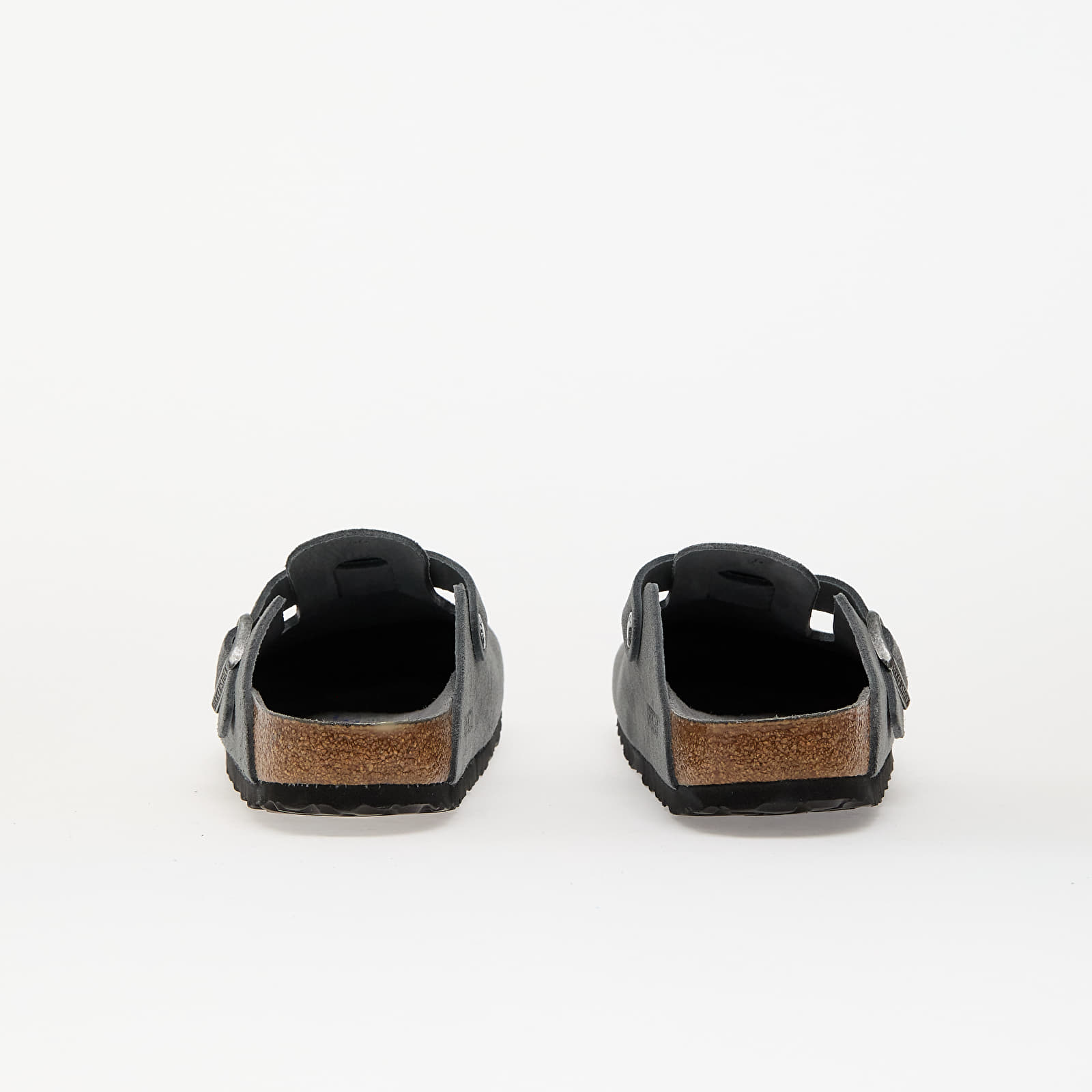 Naisten lenkkarit ja kengät Birkenstock Boston Soft Footbed Suede Leather Basalt Gray Tonal Fb