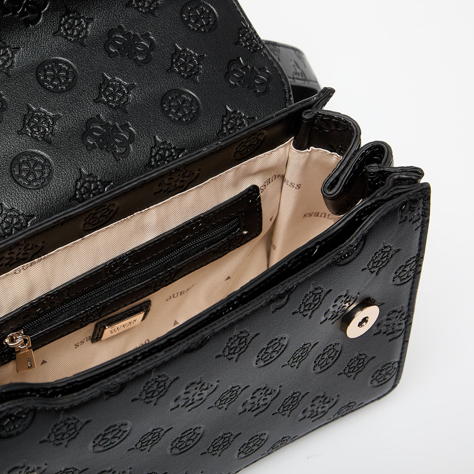 GUESS Τσάντα GUESS Phoebe Convertible Cross Body Flap Black Logo Universal - 3