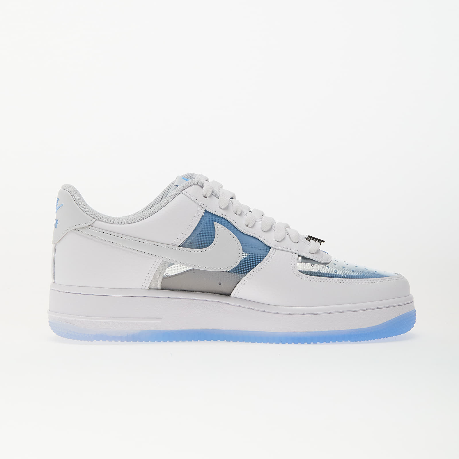 Men's sneakers and shoes Nike Air Force 1 Retro White/ Pure Platinum-University Blue