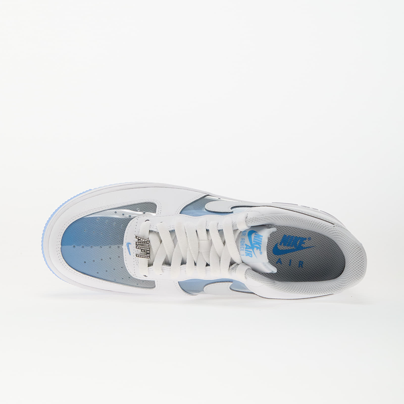 Men's sneakers and shoes Nike Air Force 1 Retro White/ Pure Platinum-University Blue