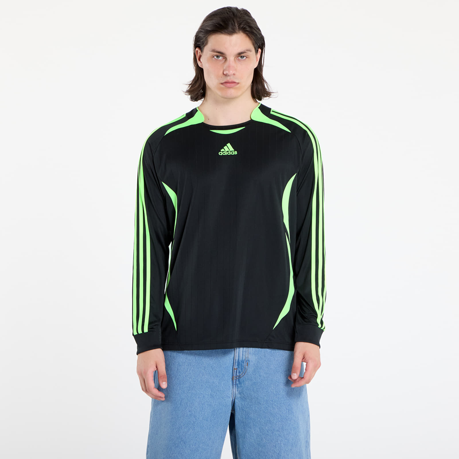 Moške majice adidas Teamgeist Relaxed Men's T-Shirt Black/ Signal Green