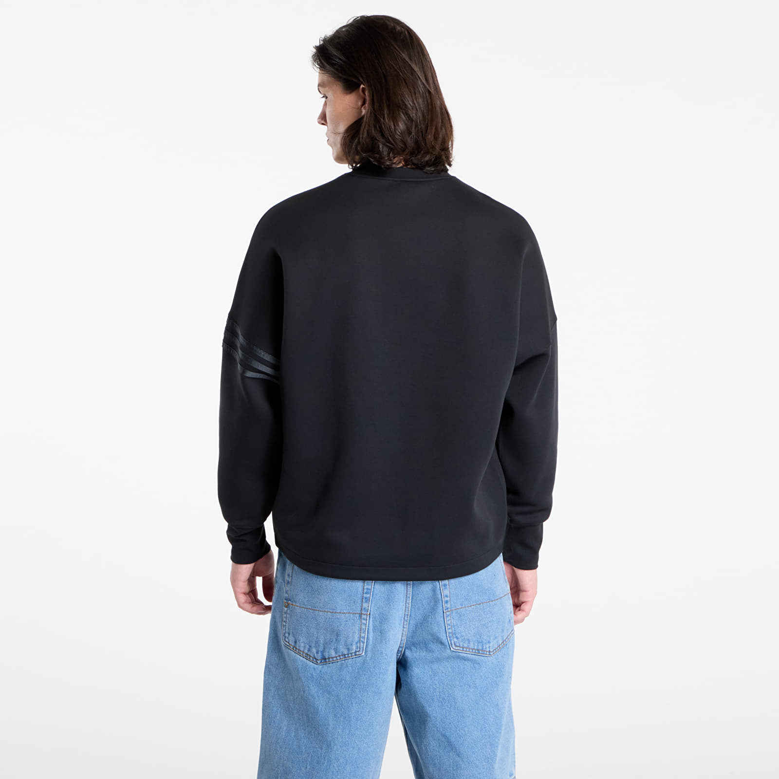 Sudaderas con capucha para hombre adidas Neuclassics Long Sleeve Oversized Crew Black