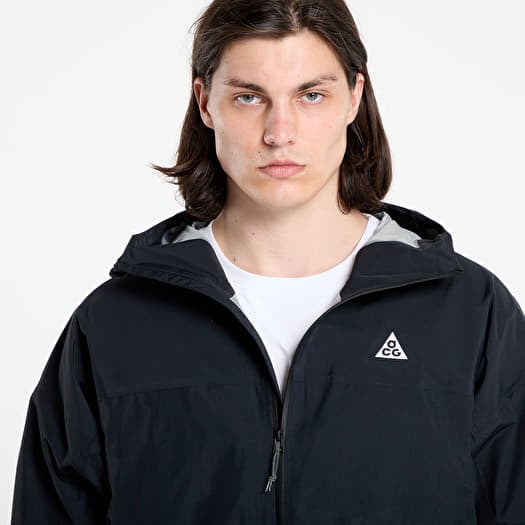 nike white and black rain jacket