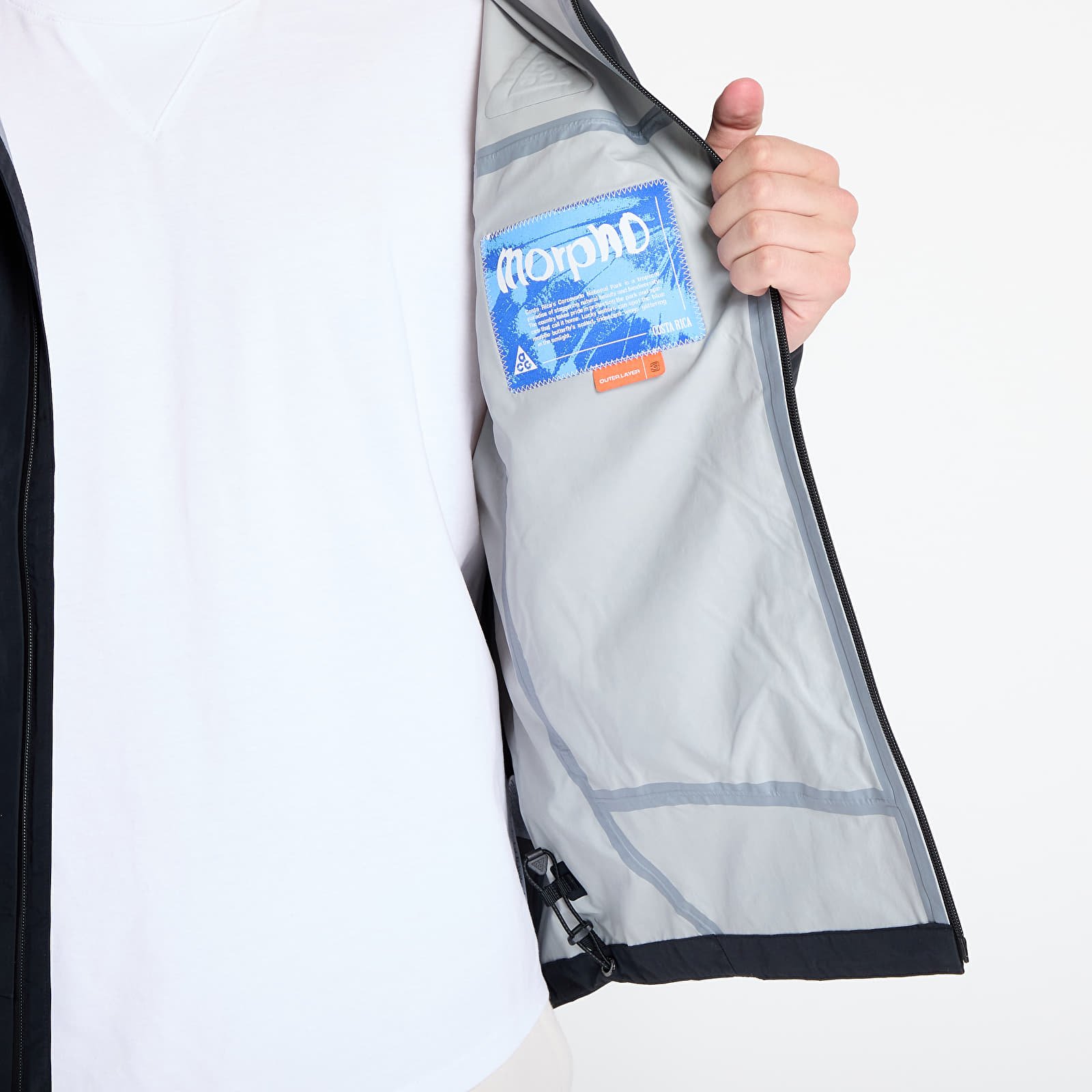 Men's jackets Nike ACG "Morpho" Men's Storm-FIT ADV Rain Jacket Black/ Black/ Summit White