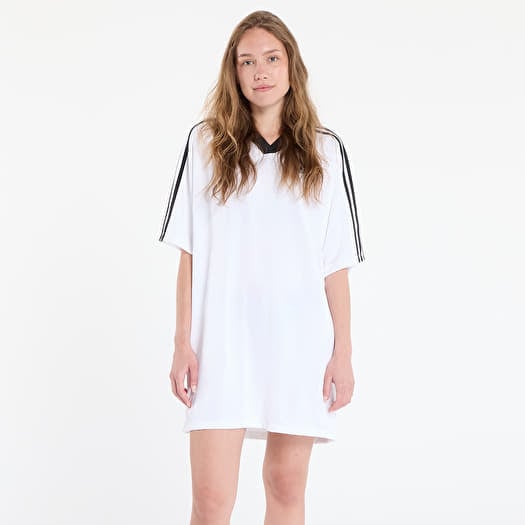 Apģērbs adidas Adicolor Football Jacquard Oversize Dress White/ Black