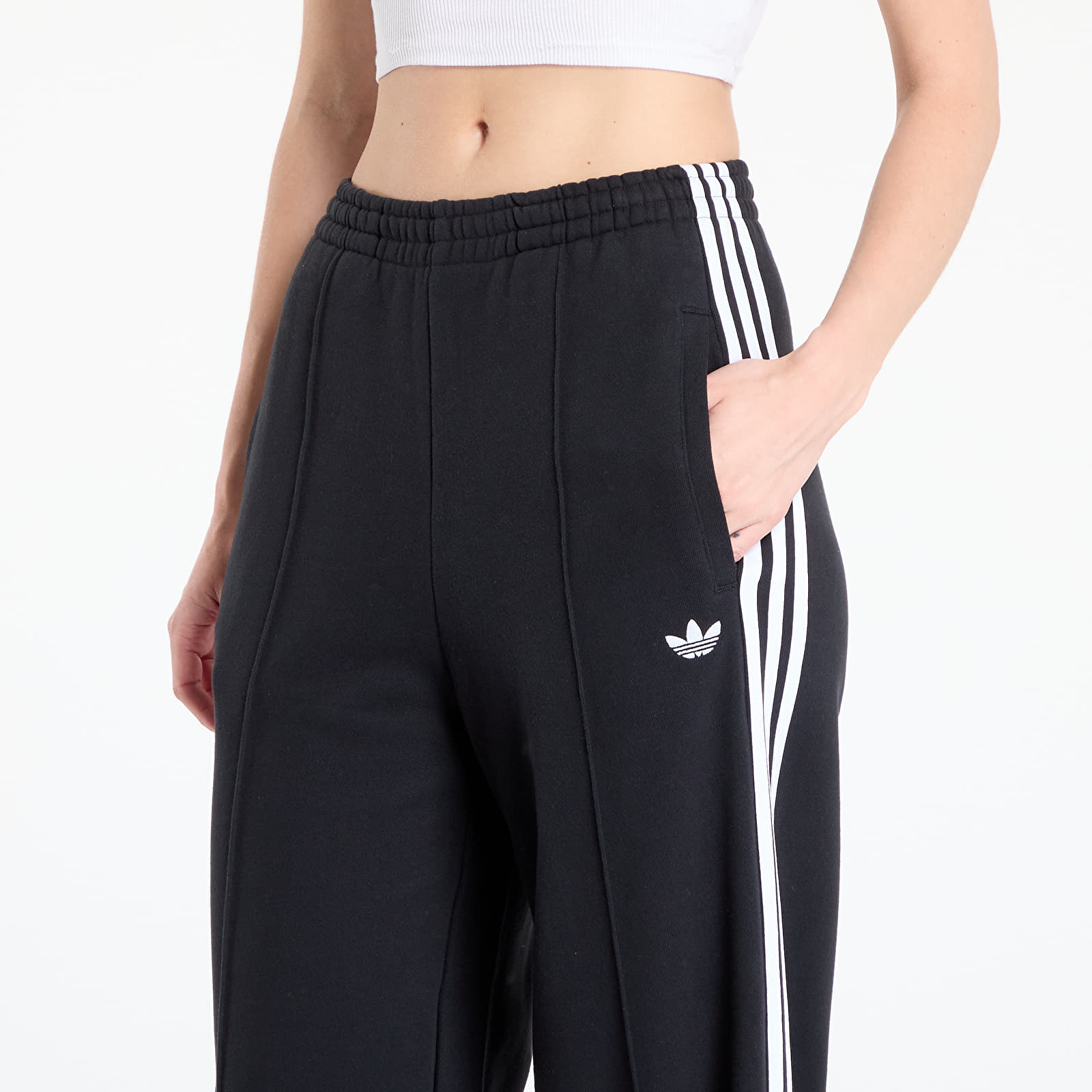 Sweatpants adidas 3S Wide Sweatpt Black/ White