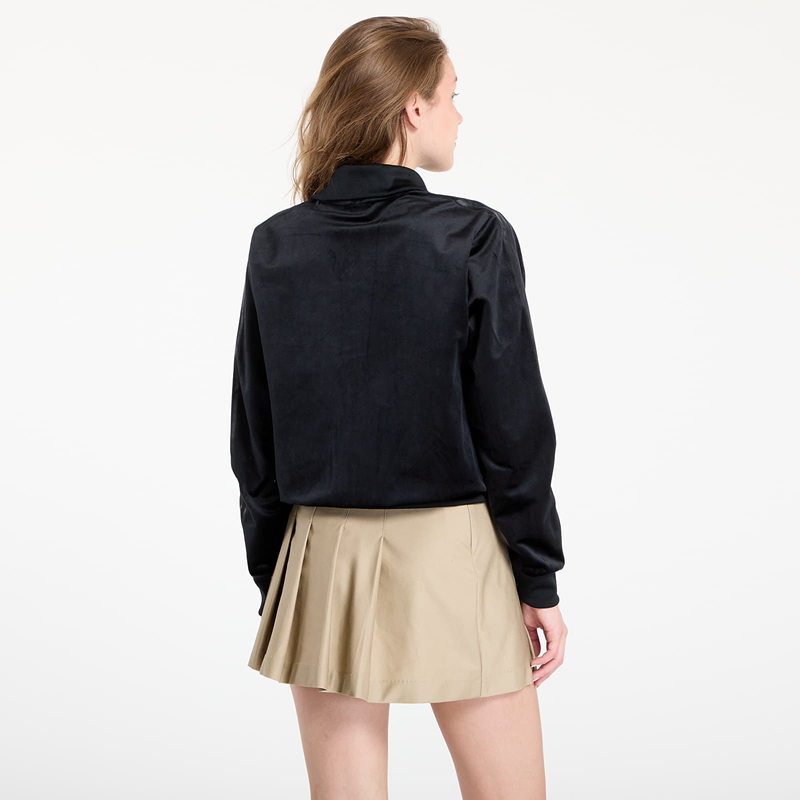 Женски потници adidas Adicolor Velour Track Top Black