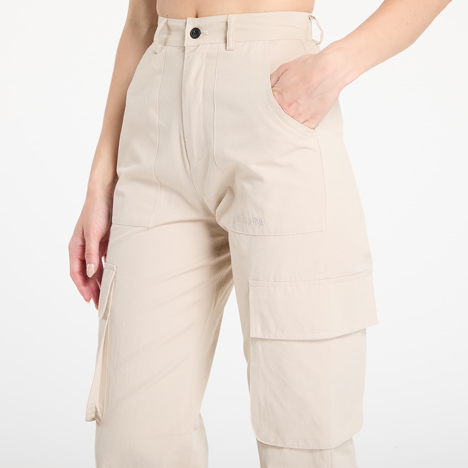 Cargo pants Sixth June Wide Leg Cargo Pants Cream