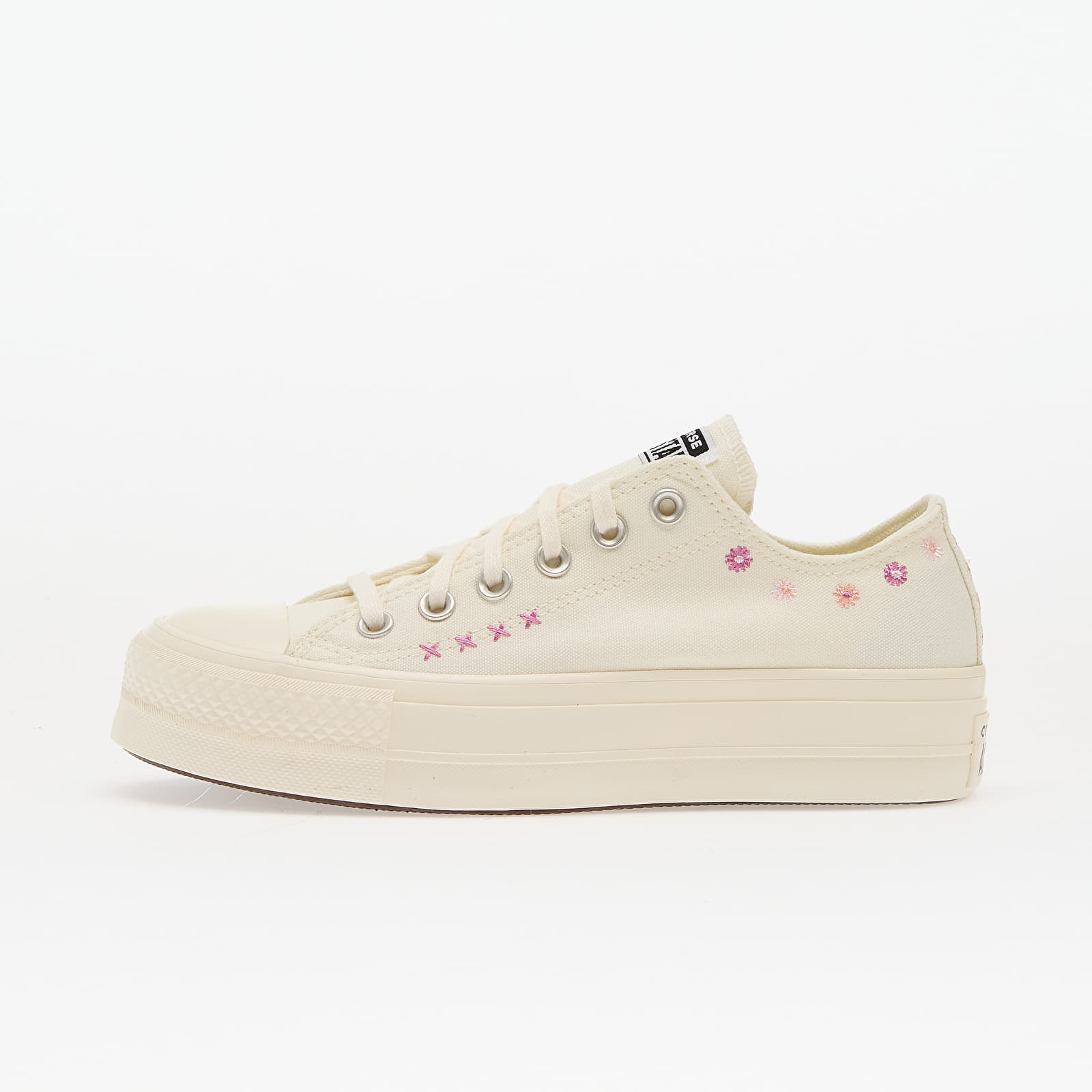 Sneakers und Schuhe für Frauen Converse Chuck Taylor All Star Lift Floral Embroidery Low Top Egret/ Sugar Berry/ Cactus Bud