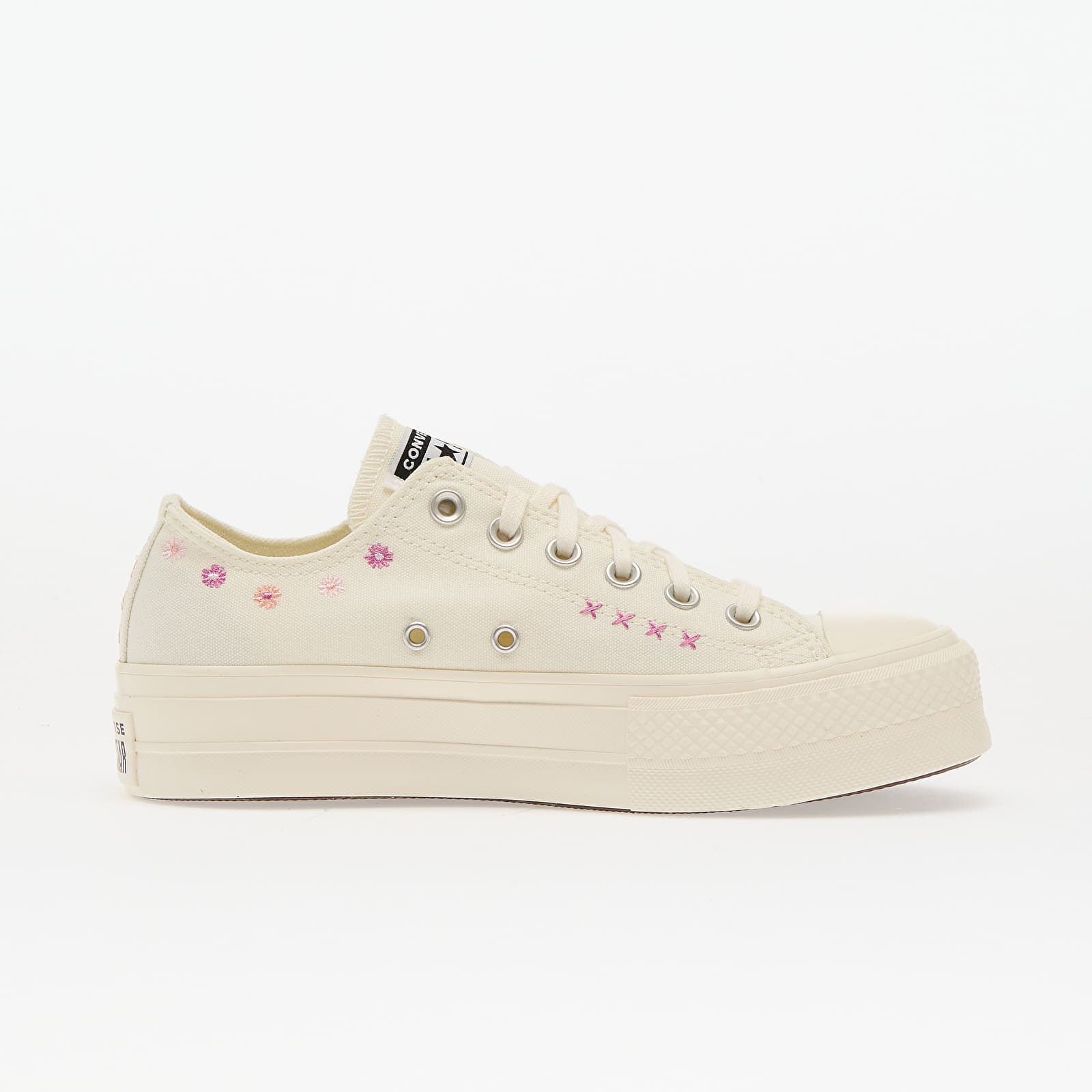 Sneakers und Schuhe für Frauen Converse Chuck Taylor All Star Lift Floral Embroidery Low Top Egret/ Sugar Berry/ Cactus Bud