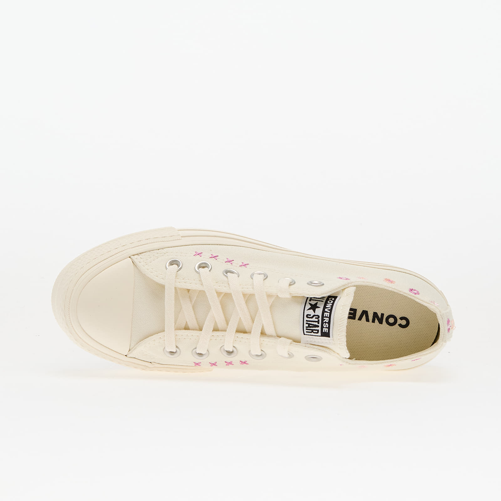 Sneakers und Schuhe für Frauen Converse Chuck Taylor All Star Lift Floral Embroidery Low Top Egret/ Sugar Berry/ Cactus Bud