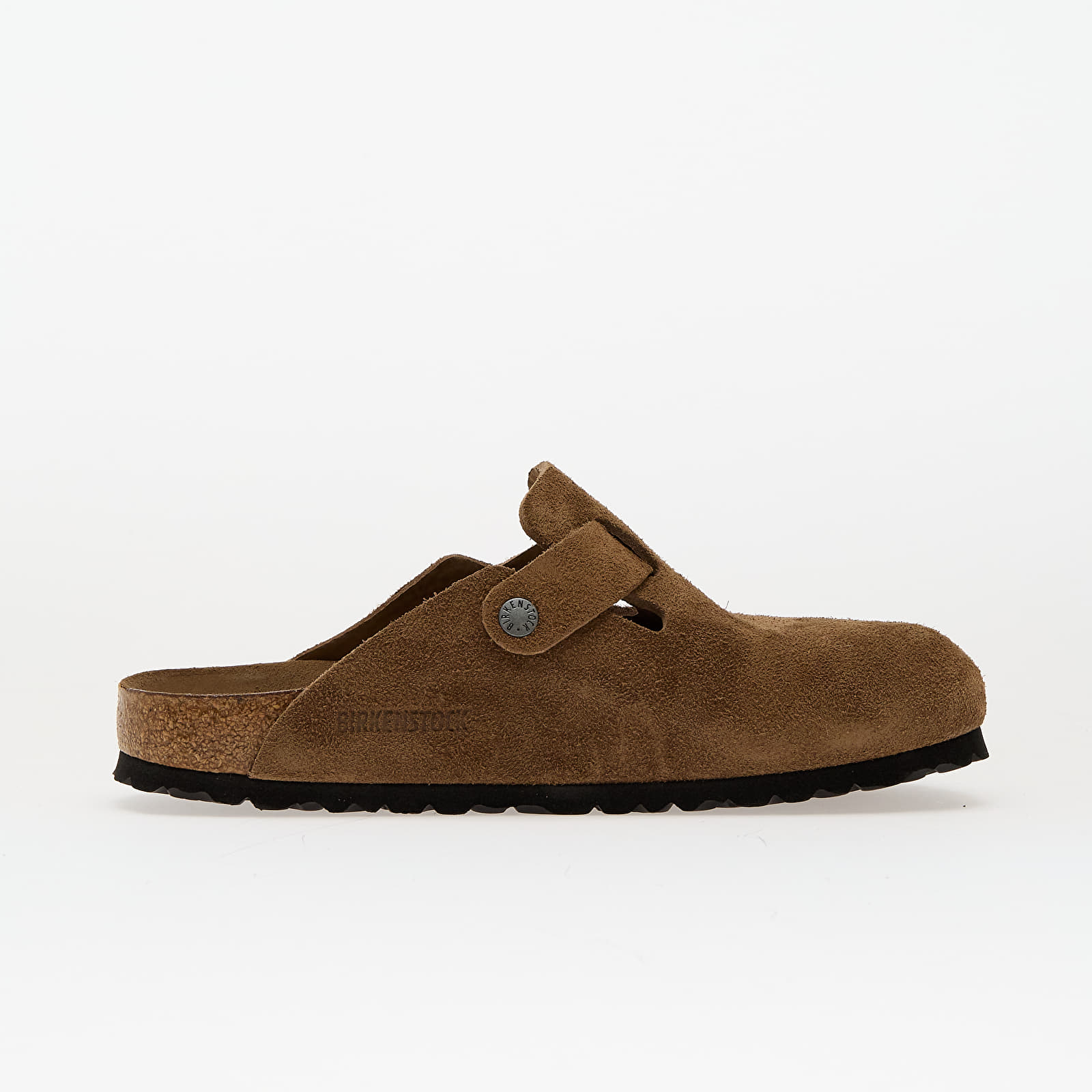 Женская обувь Birkenstock Boston Soft Footbed Suede Leather Dark Tea Tonal Fb