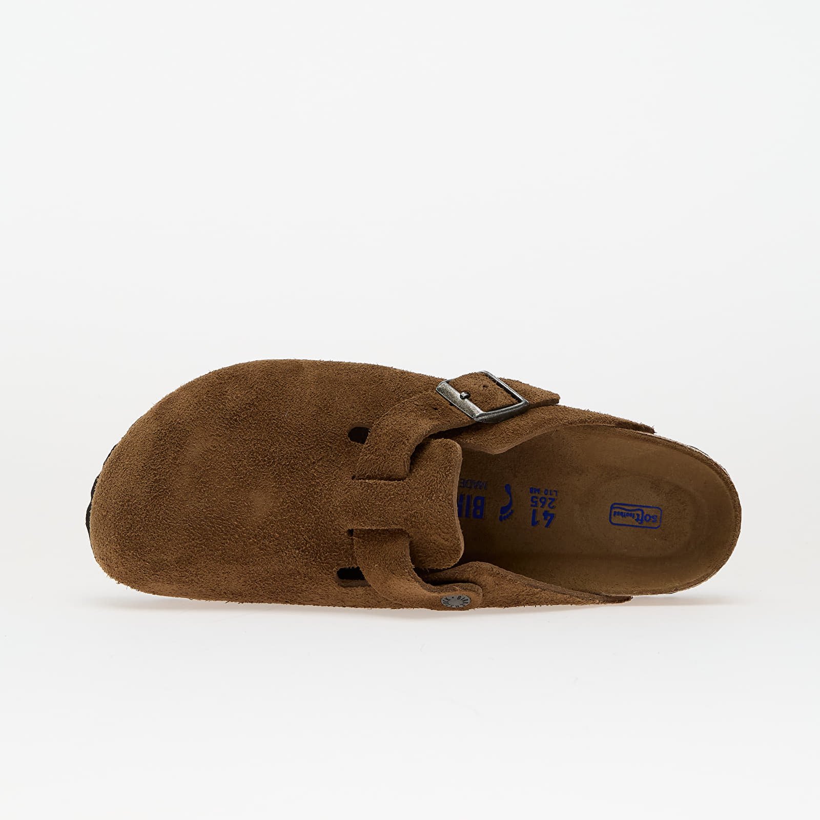 Женская обувь Birkenstock Boston Soft Footbed Suede Leather Dark Tea Tonal Fb