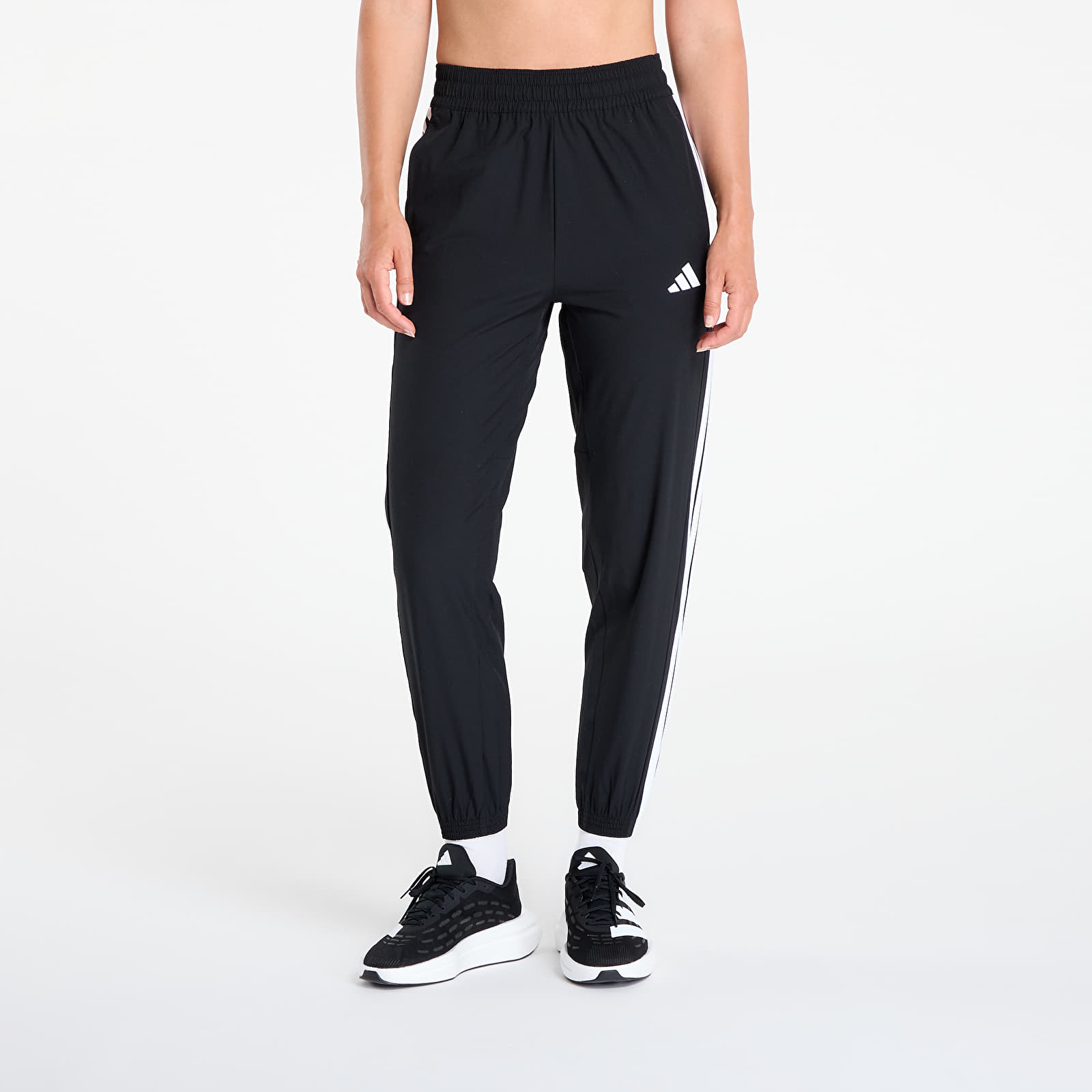 Hosen adidas Train Essentials 3-Stripes Woven Joggers Black/ White