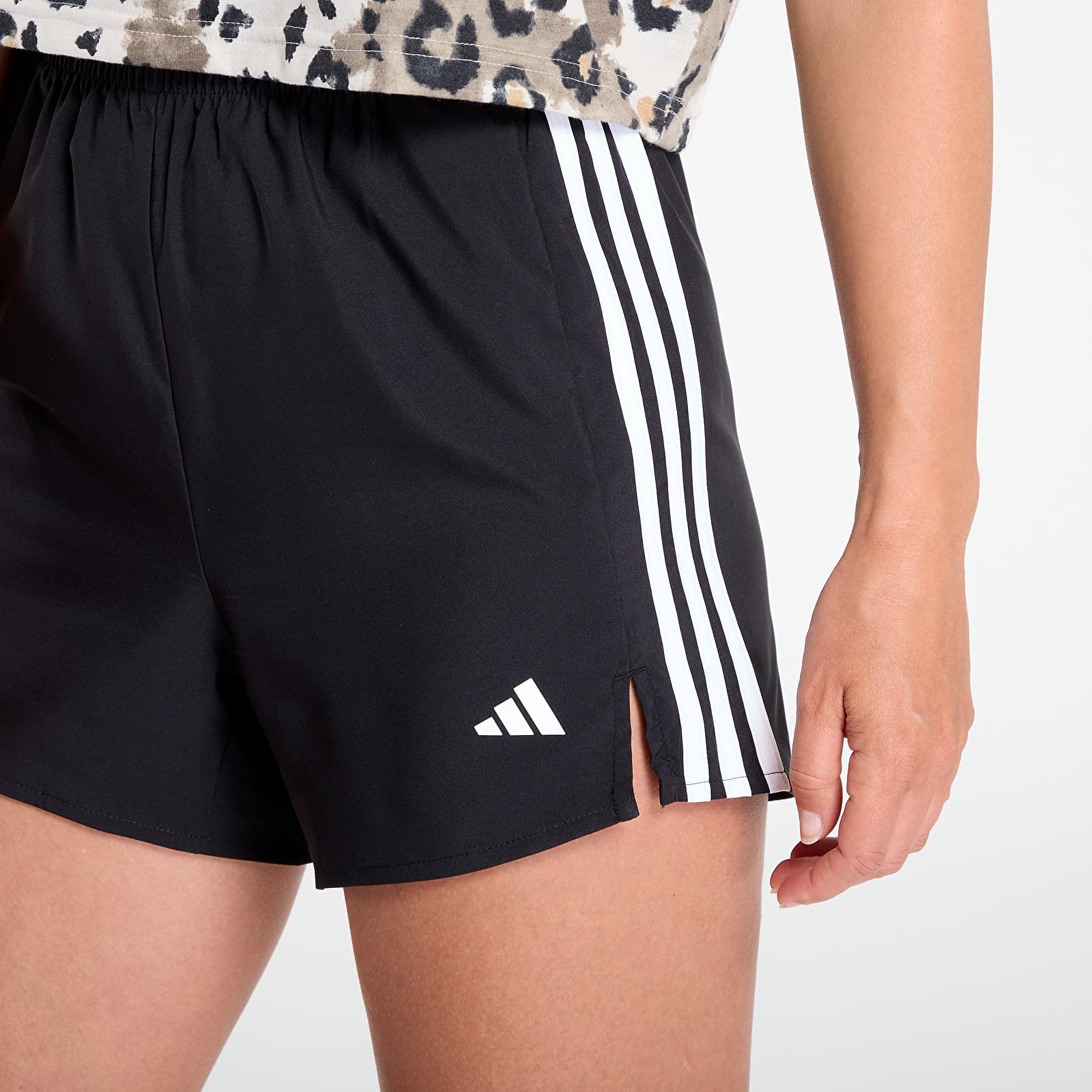 Shorts adidas 3-Stripes High Waisted Shorts Black/ White