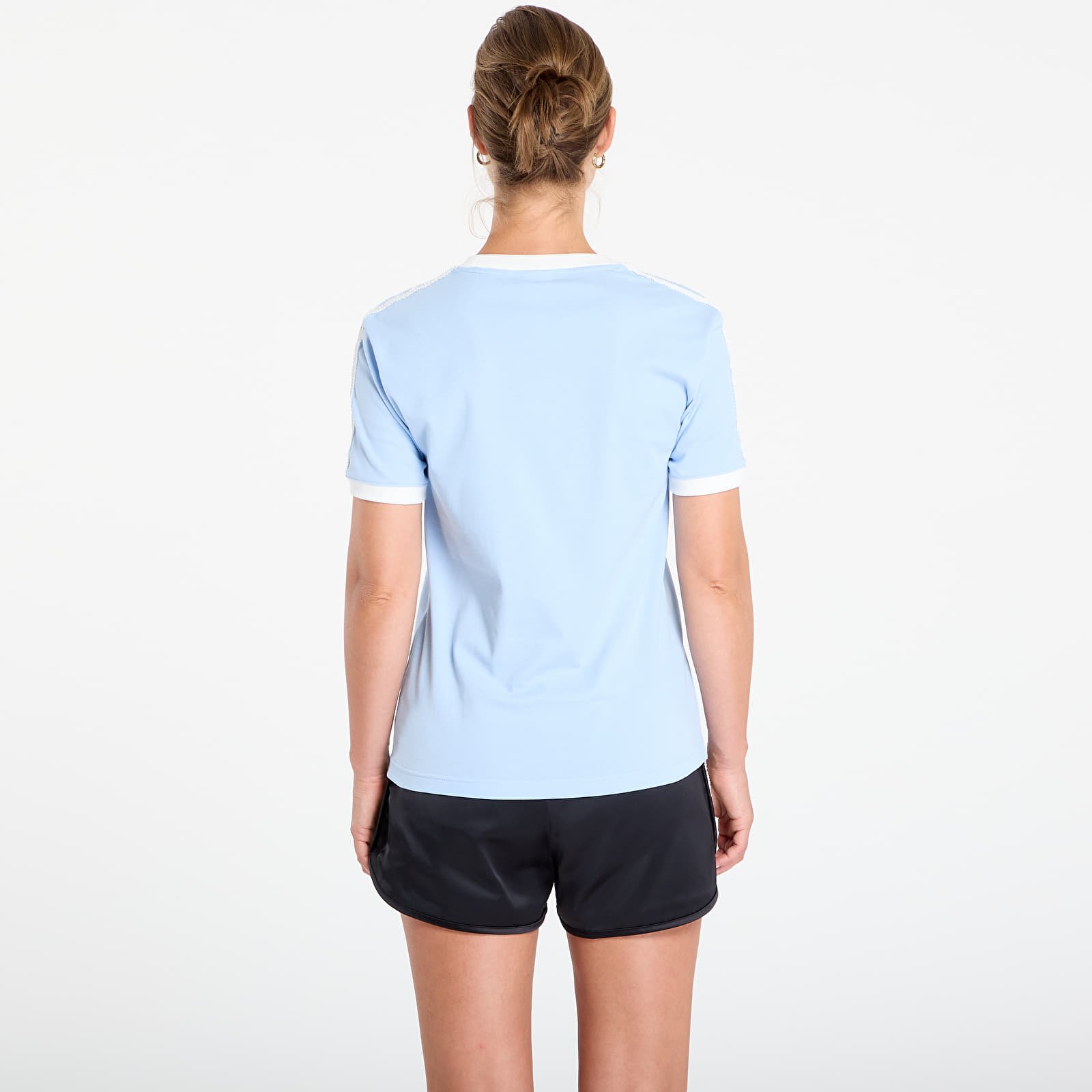 Dámská trička adidas Originals Ruffle 3-Stripes T-Shirt Clear Sky