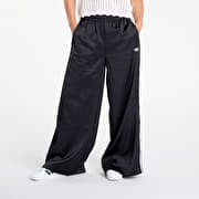 adidas Originals Satin Wide Leg Tracksuit Bottoms Ruffle 3-Stripes Black